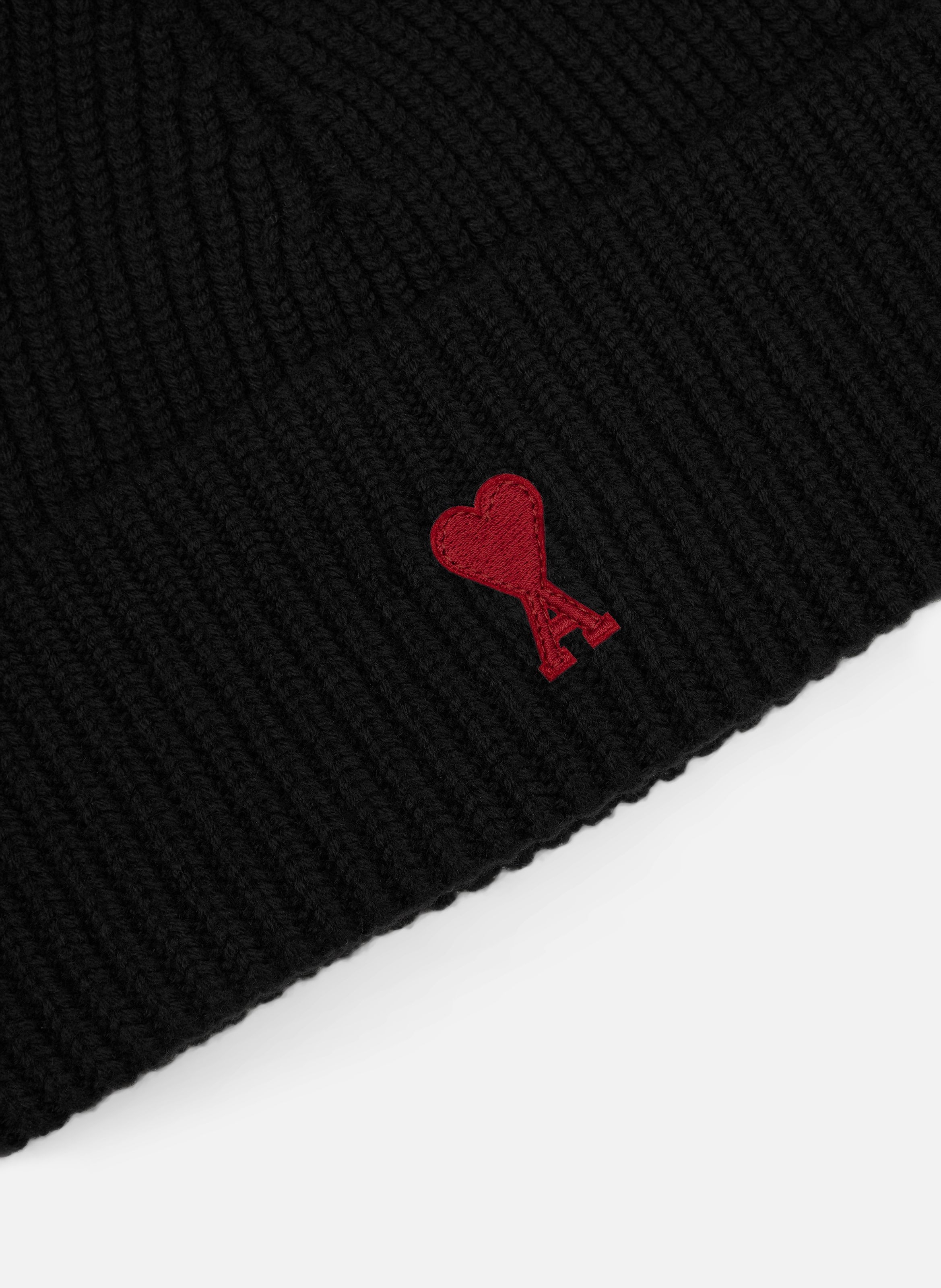 Bonnet Ami de Coeur Rouge unisexe AMI PARIS Noir