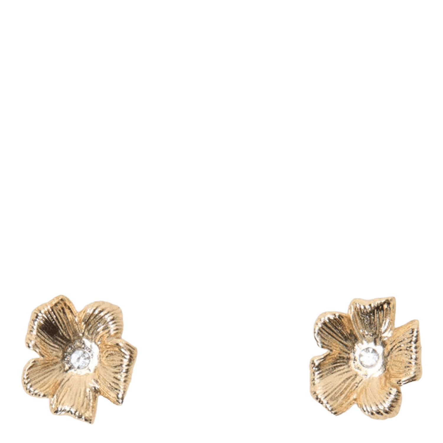 Boucles d'oreilles fleurs en laiton MAJE Doré