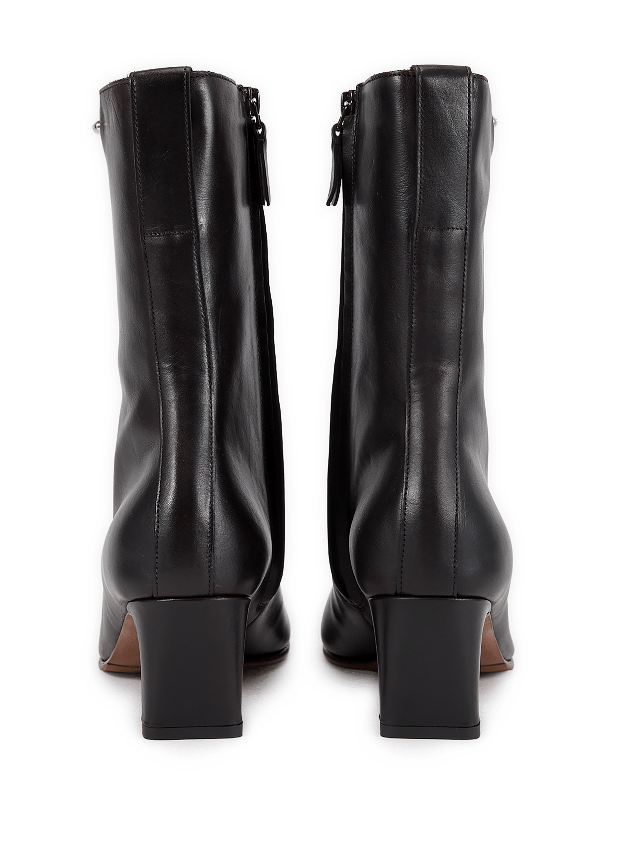 Bottines à talon en cuir OUR LEGACY Marron