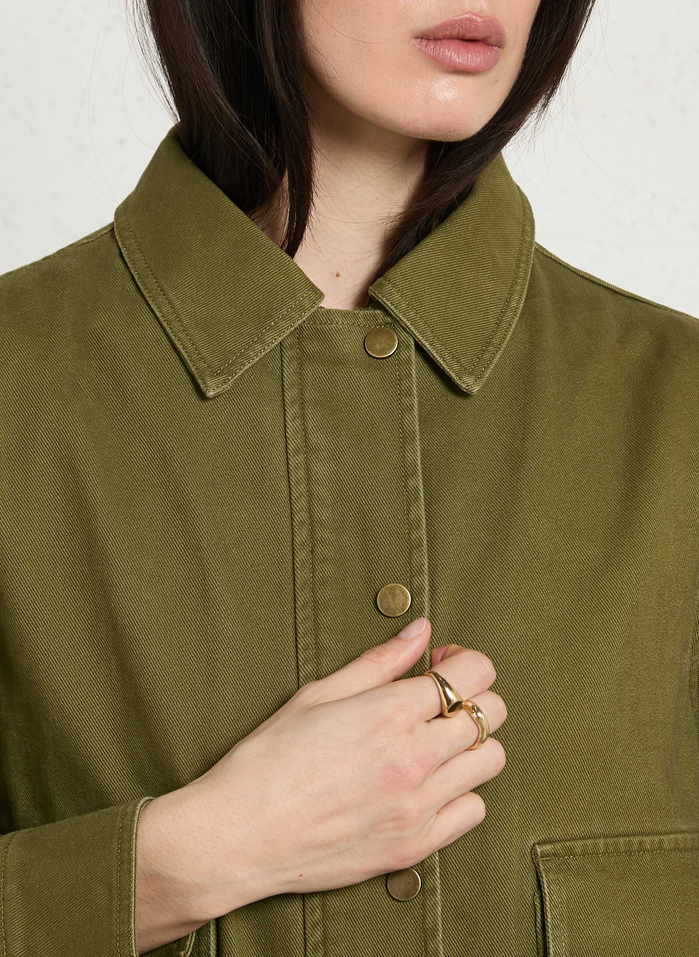 Veste col cassique en coton coco MAISON 123 Vert