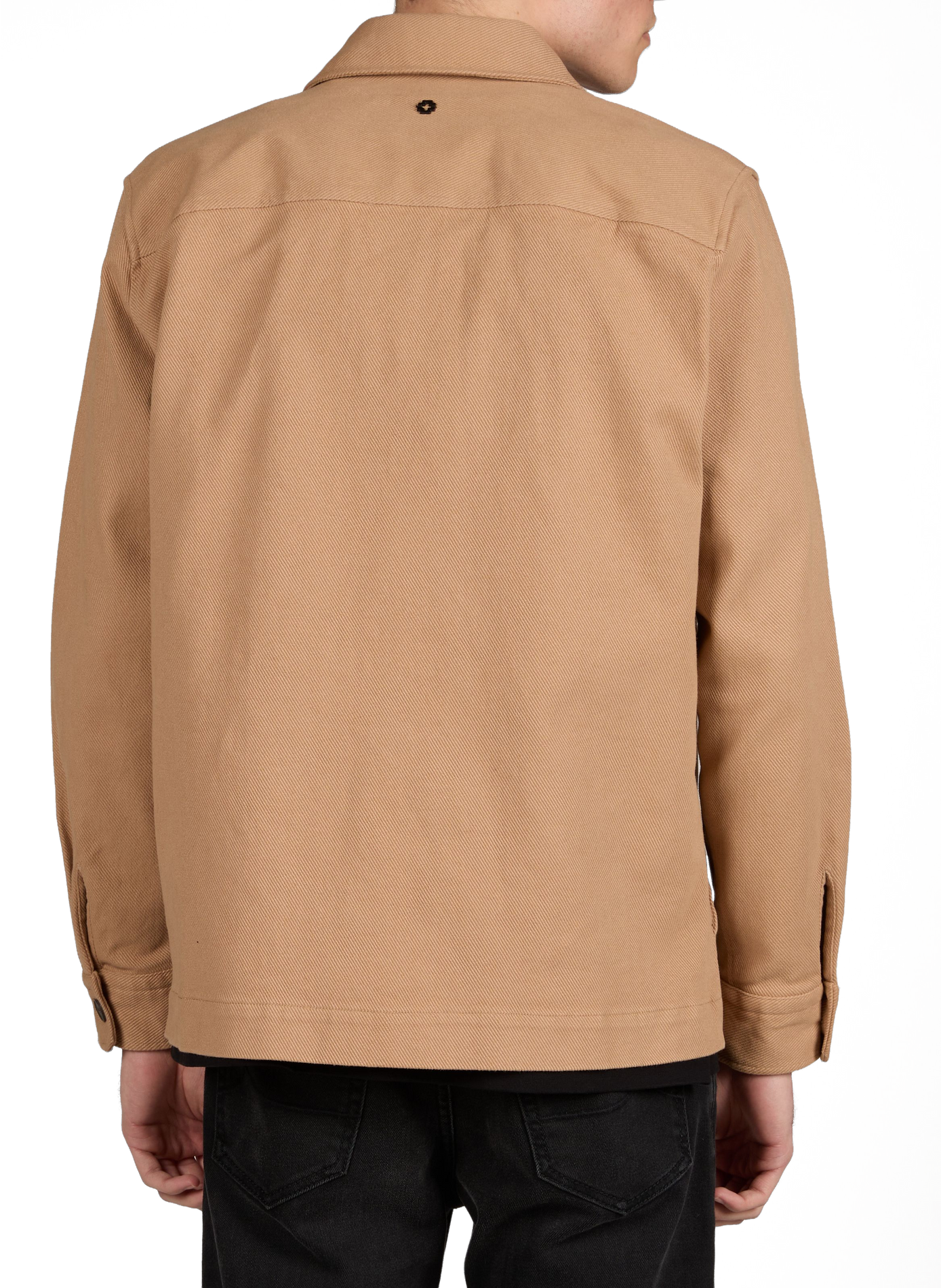 Jacket with classic collar in mixed cotton piqué STRELLSON Brown