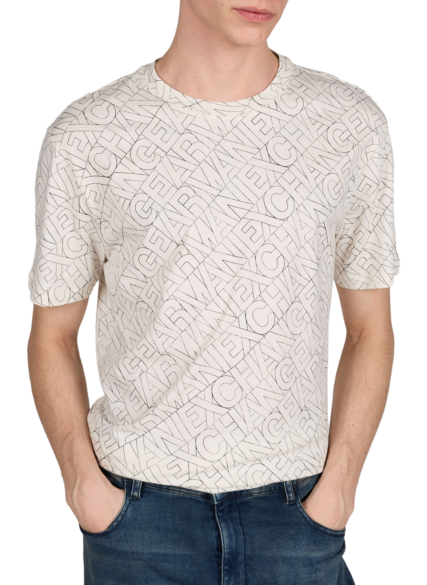 Printed cotton T-shirt ARMANI EXCHANGE Multicolour