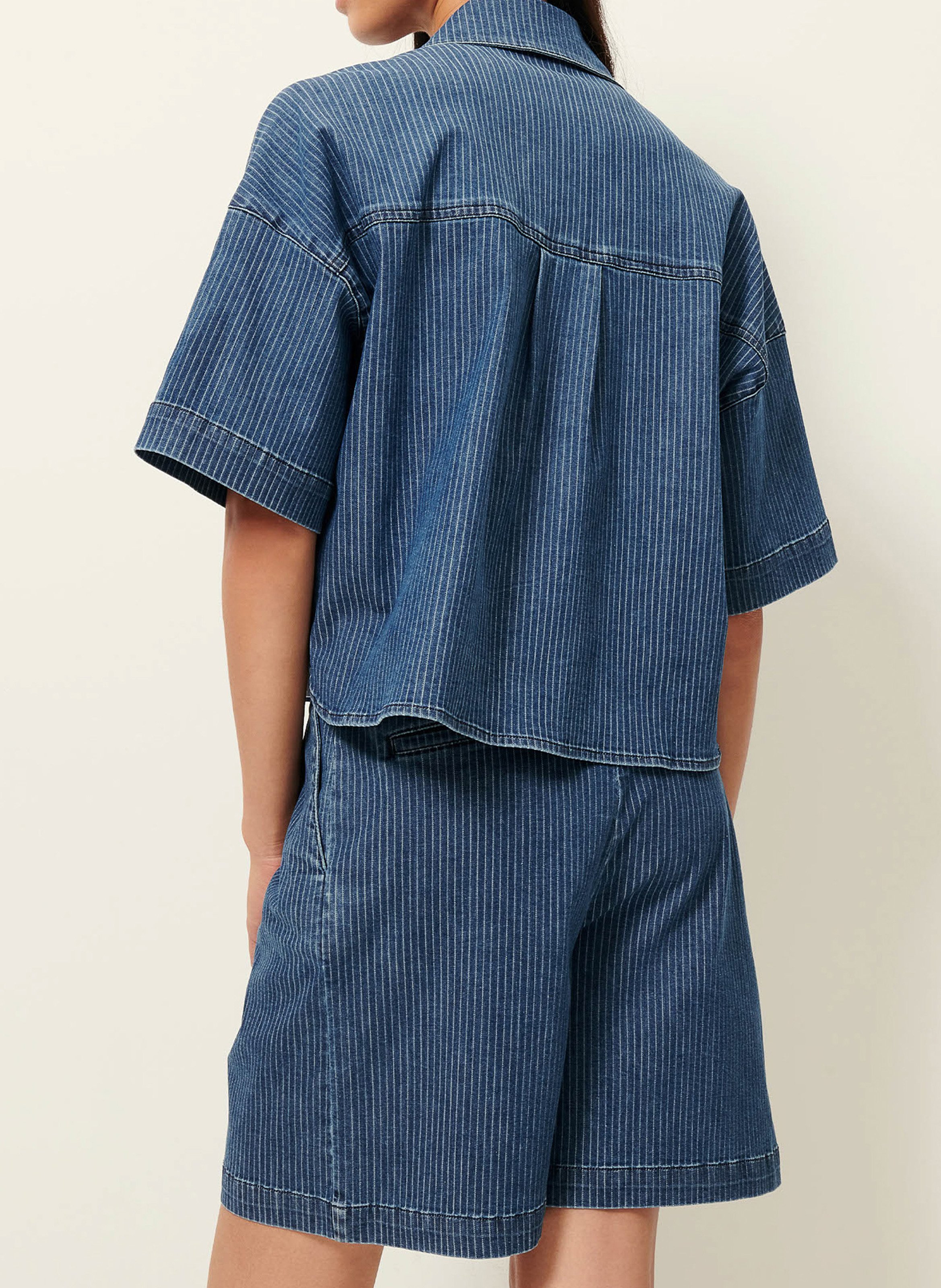 Bermuda large en coton mélangé santa port SESSUN Bleu