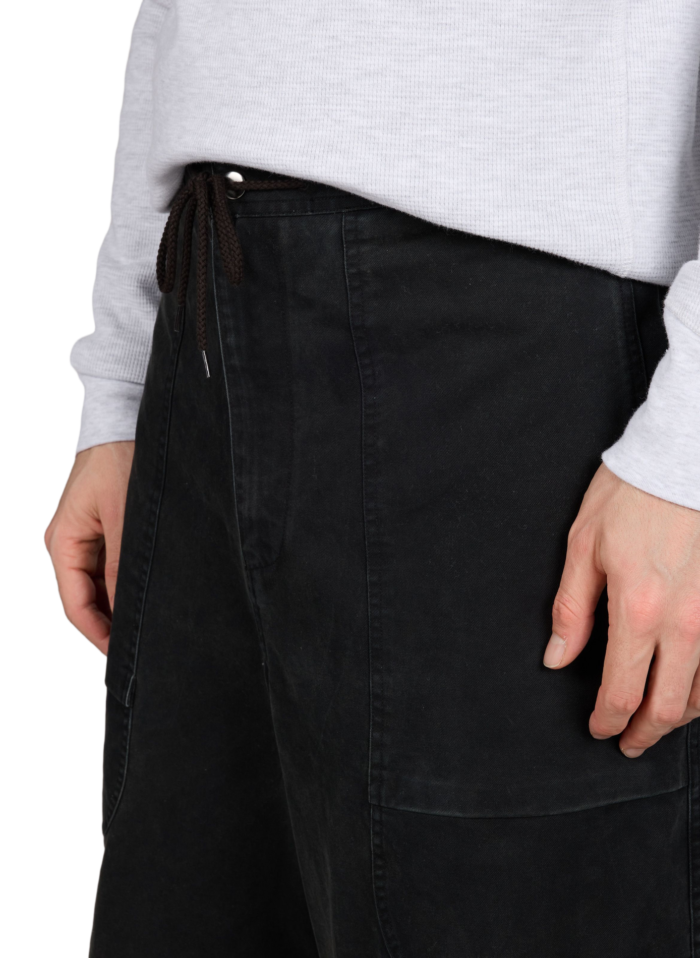 Cotton pants with drawstrings ENTIRE STUDIOS Black