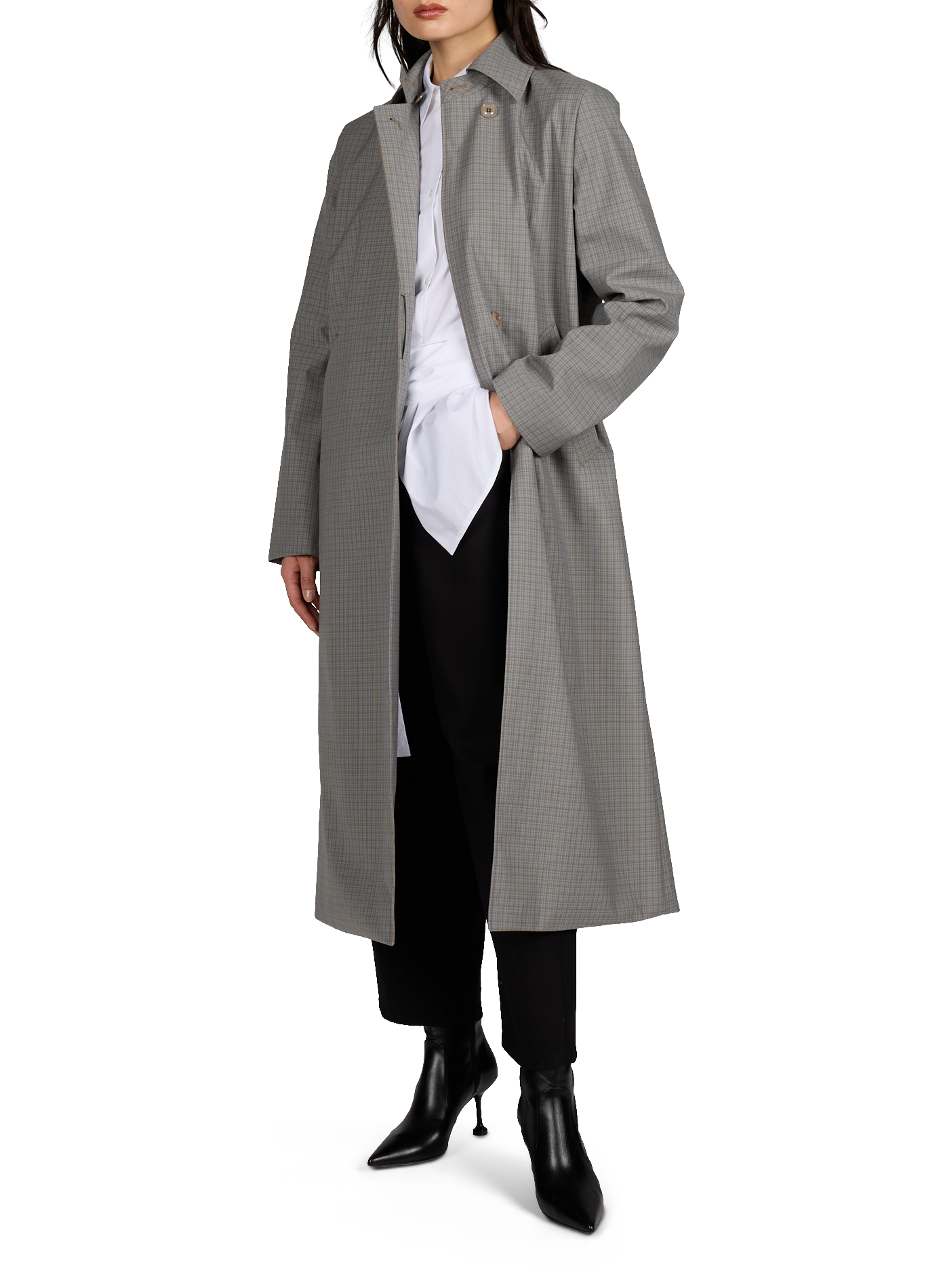 Chemise unie à nouer en coton TELA Blanc