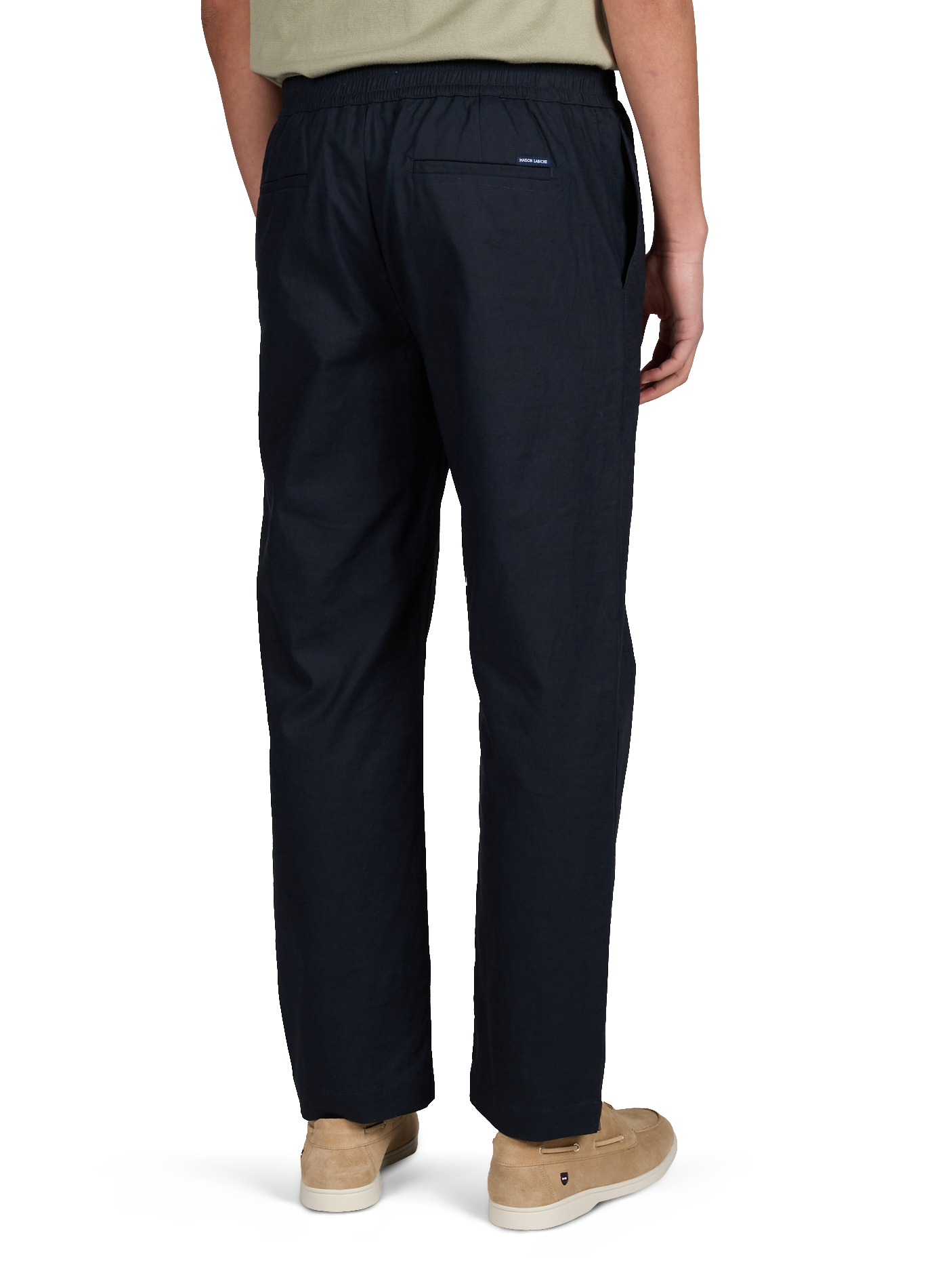 Pantalon Lebouis en coton et lin mélangé MAISON LABICHE Bleu