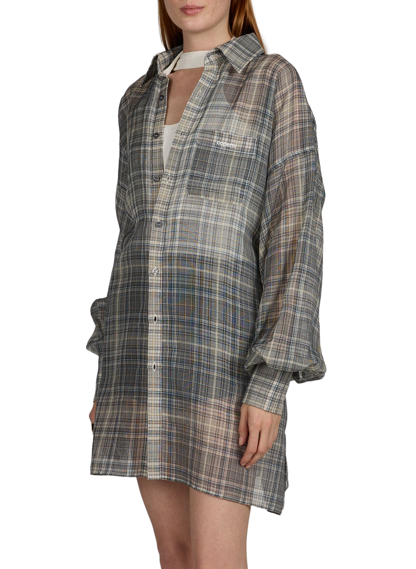 Loose-fit check shirt COPERNI Grey