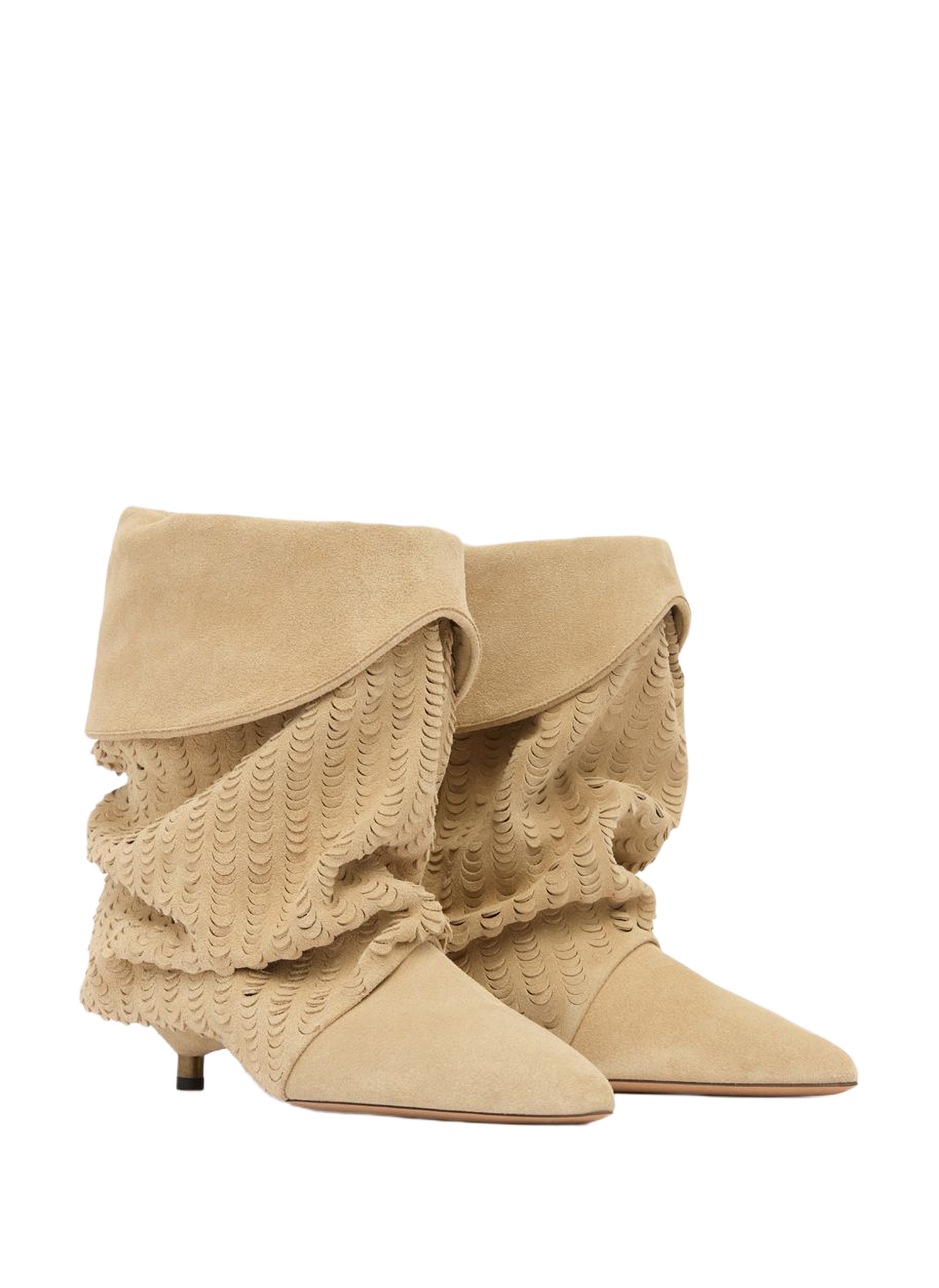 Perforated soft leather Edrik boots ISABEL MARANT Beige