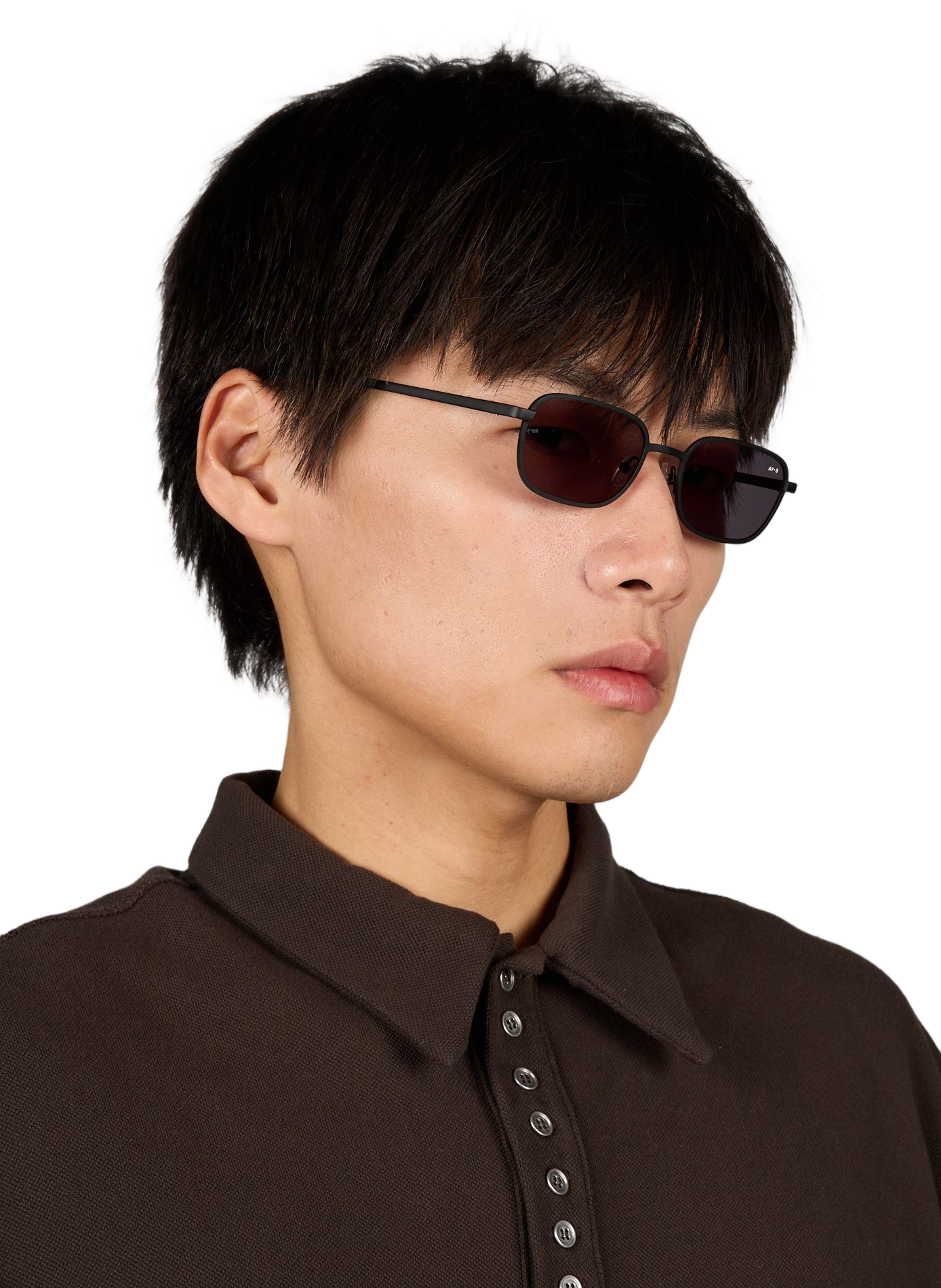 Sunglasses with thin acetate arms AY STUDIOS Black