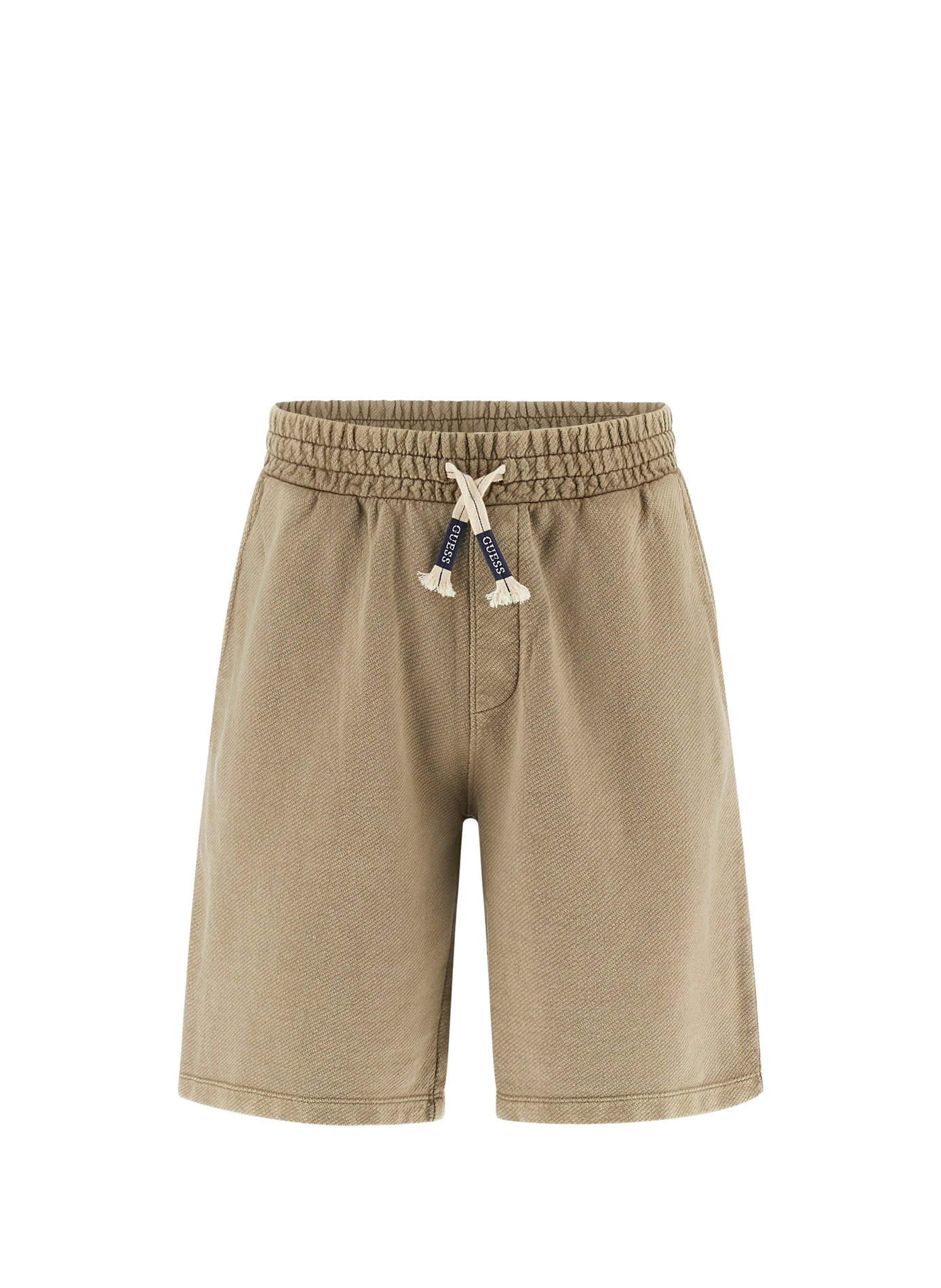 Short à taille élastiquée en coton GUESS Beige
