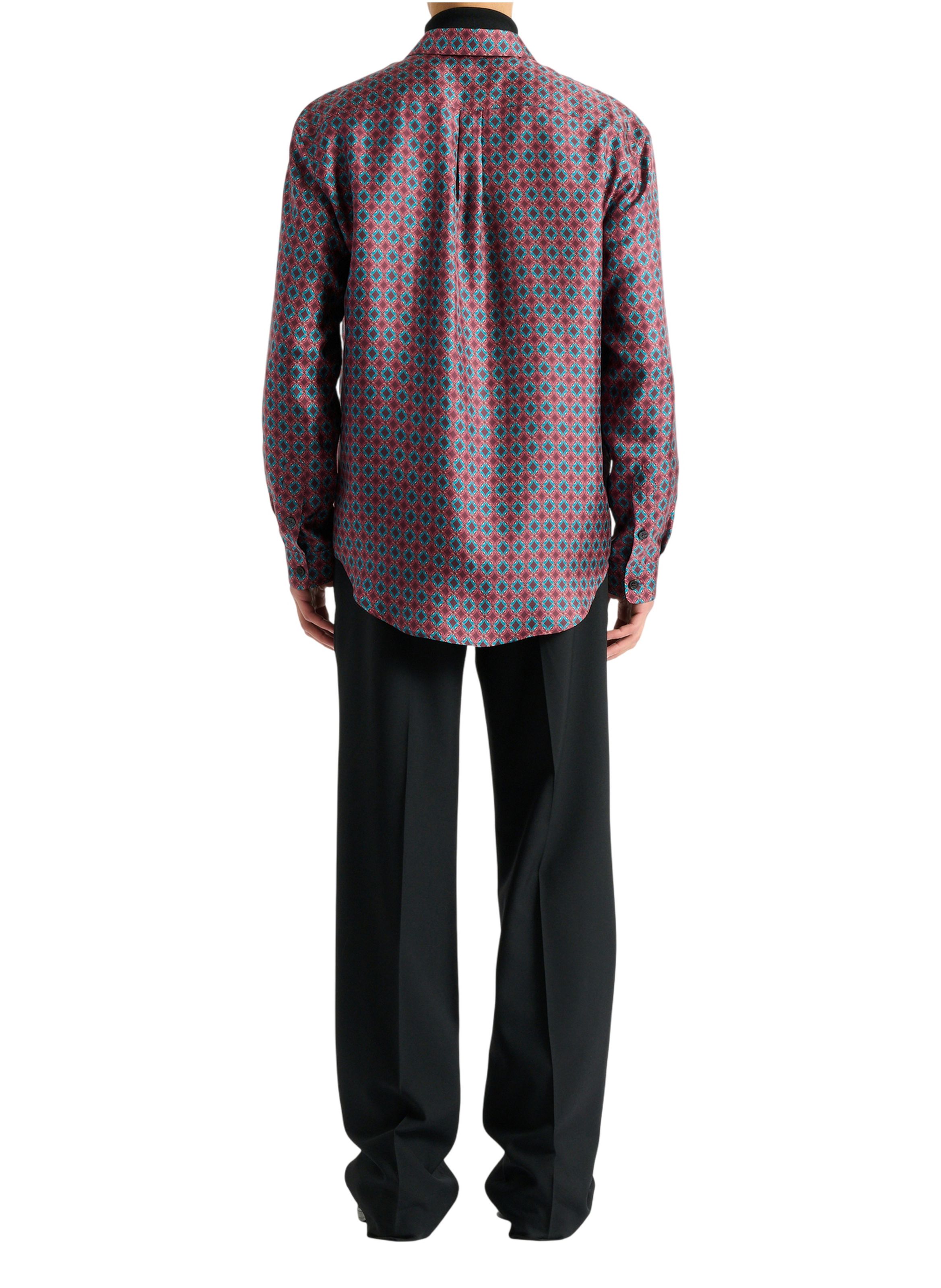 Chemise en soie imprimée BALMAIN Multicolore