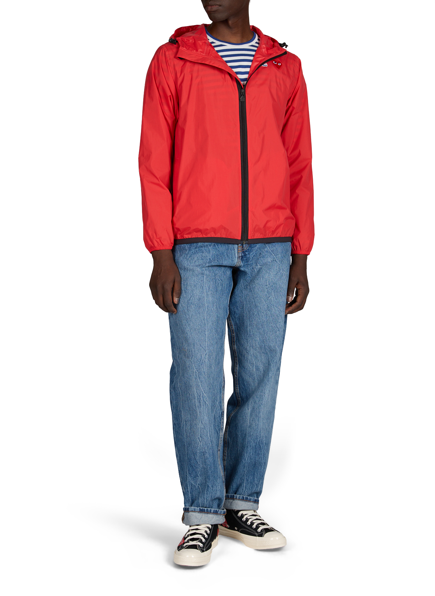 Waterdichte hoodie met capuchon COMME DES GARCONS PLAY Rood