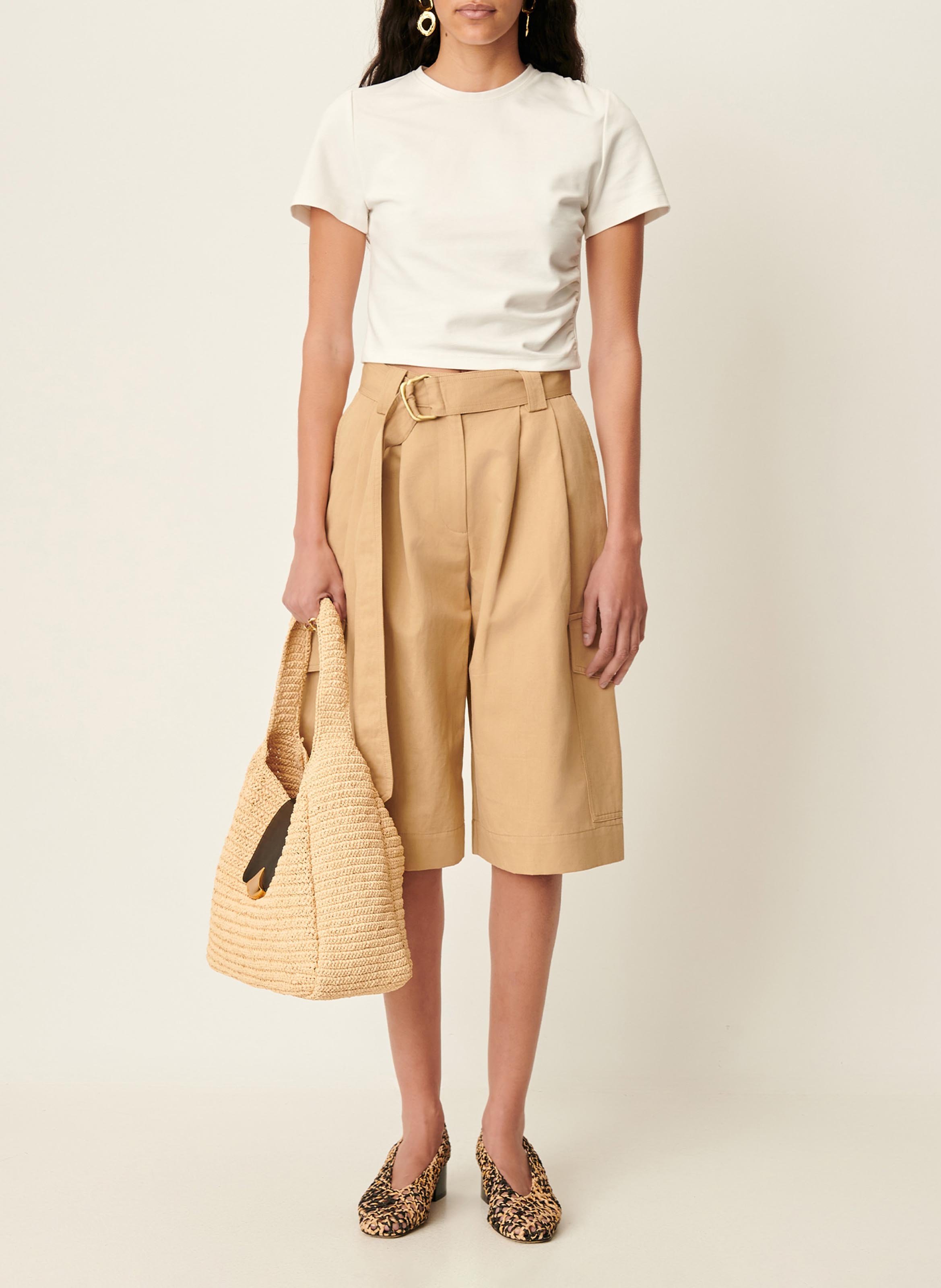 Top ajusté col rond vitti SESSUN Beige