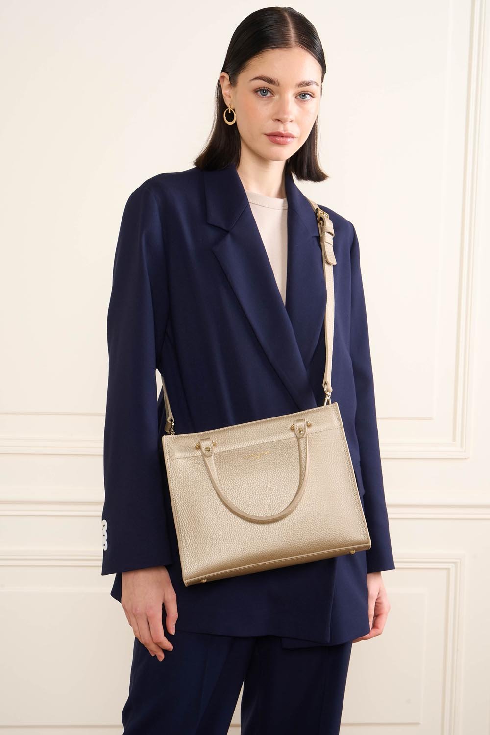 M handbag - foulonné double LANCASTER Golden