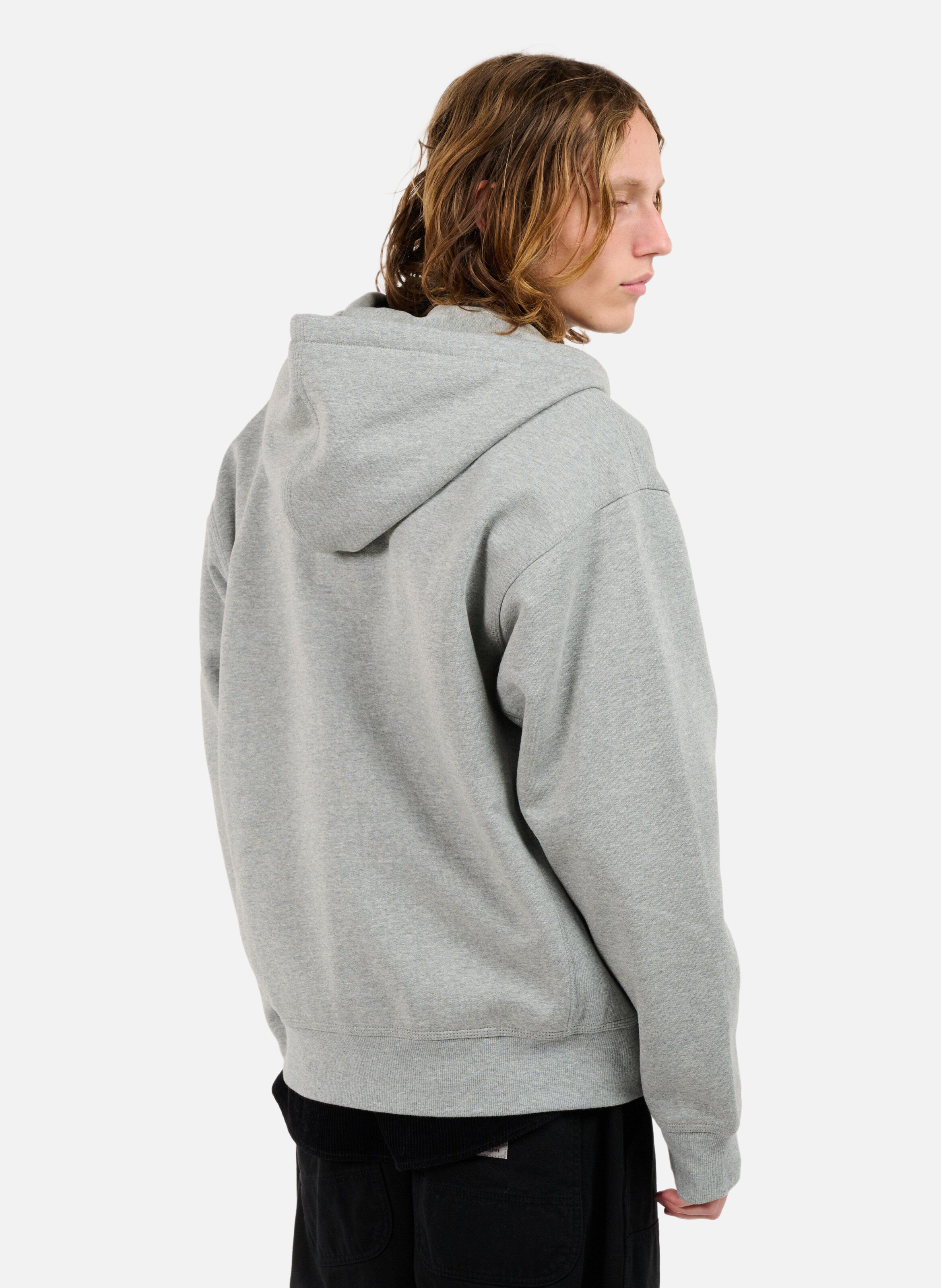 Sweatshirt zippé hooded american script CARHARTT WIP Gris