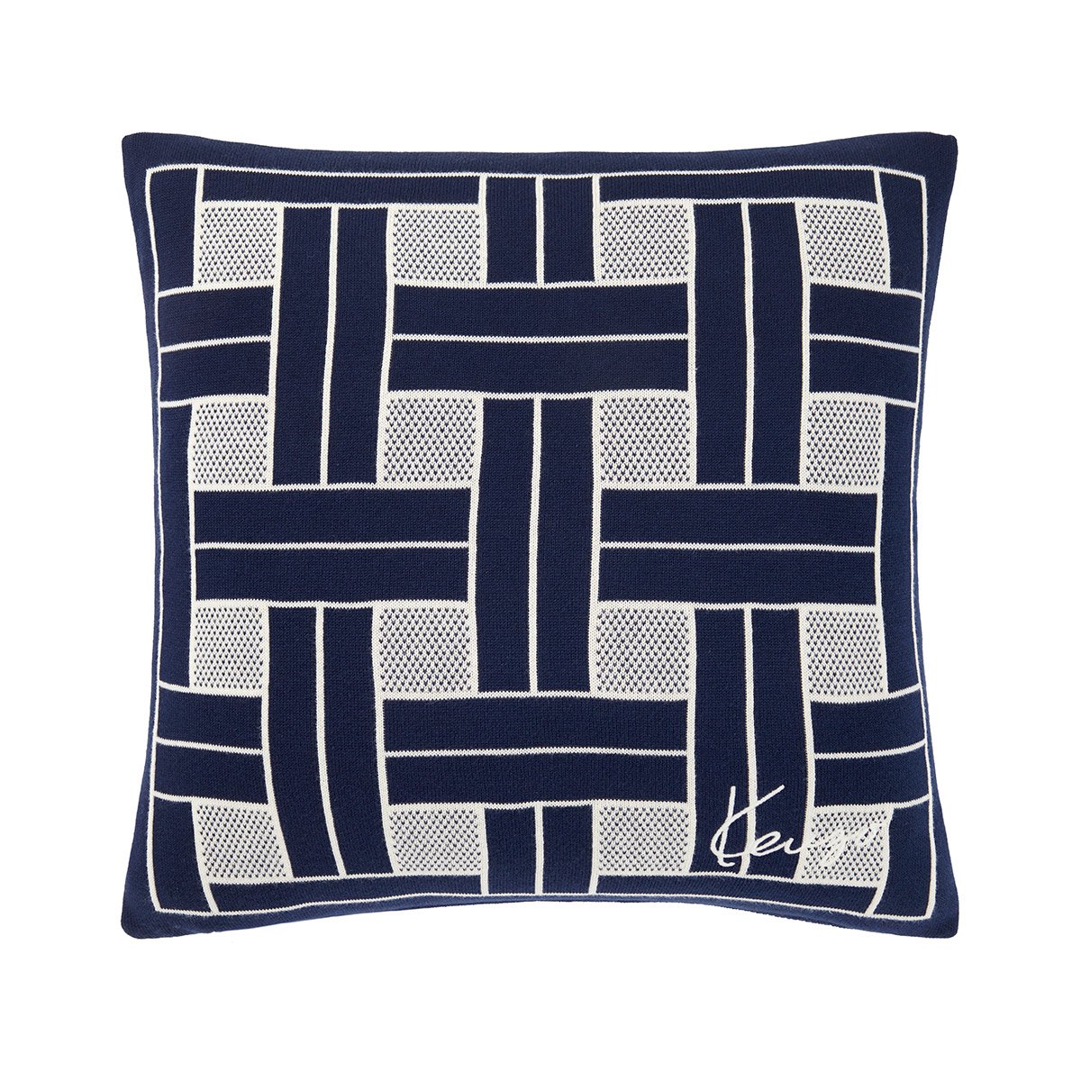 Housse de coussin en coton, k weave KENZO HOME Bleu