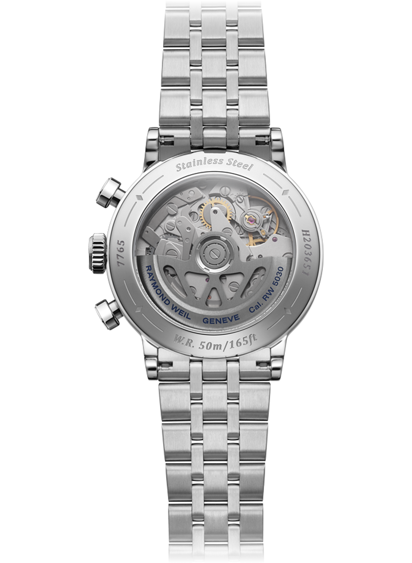 Montre automatique Millesime Chronographe Tri-Compax en acier inoxydable RAYMOND WEIL Noir