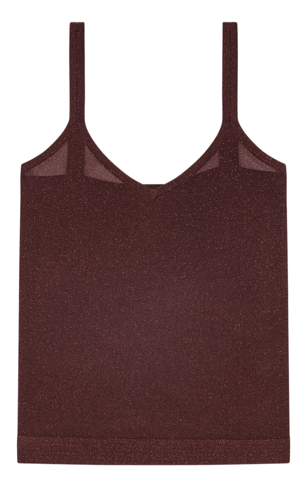 Tee-shirt droit métallisé MAJE Marron