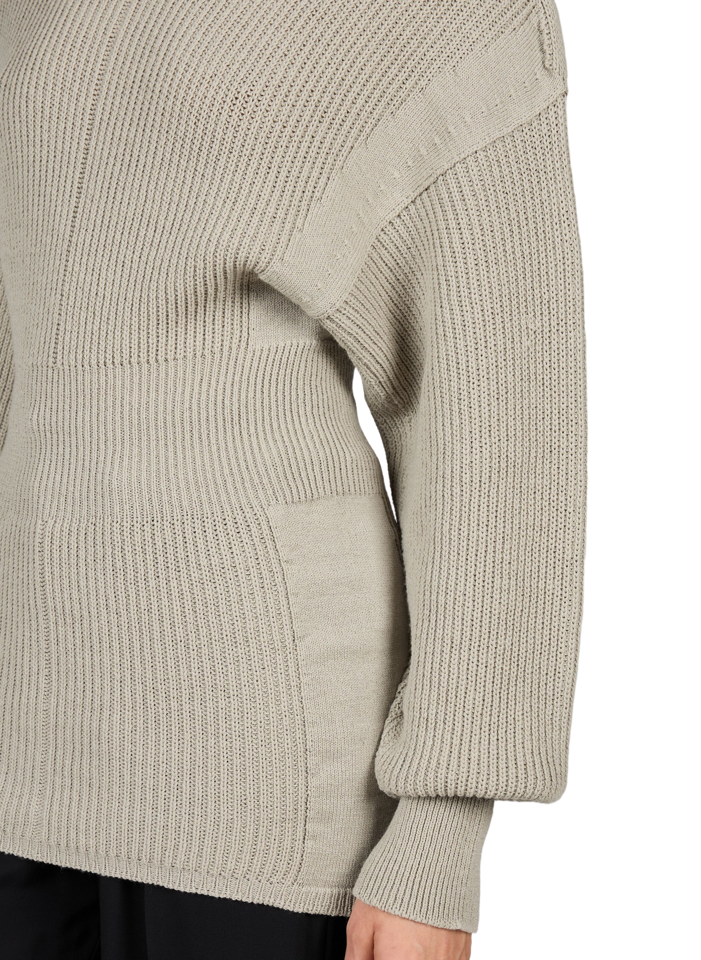 Fitted wool long pullover RICK OWENS Beige