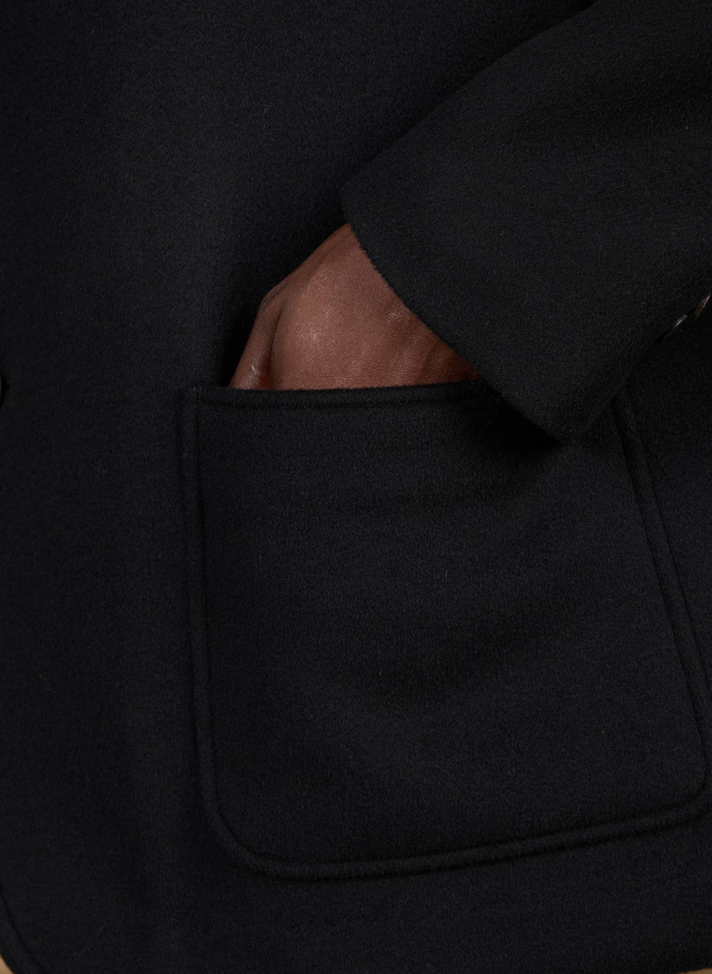 Wool and cashmere tailored collar jacket EMPORIO ARMANI Black