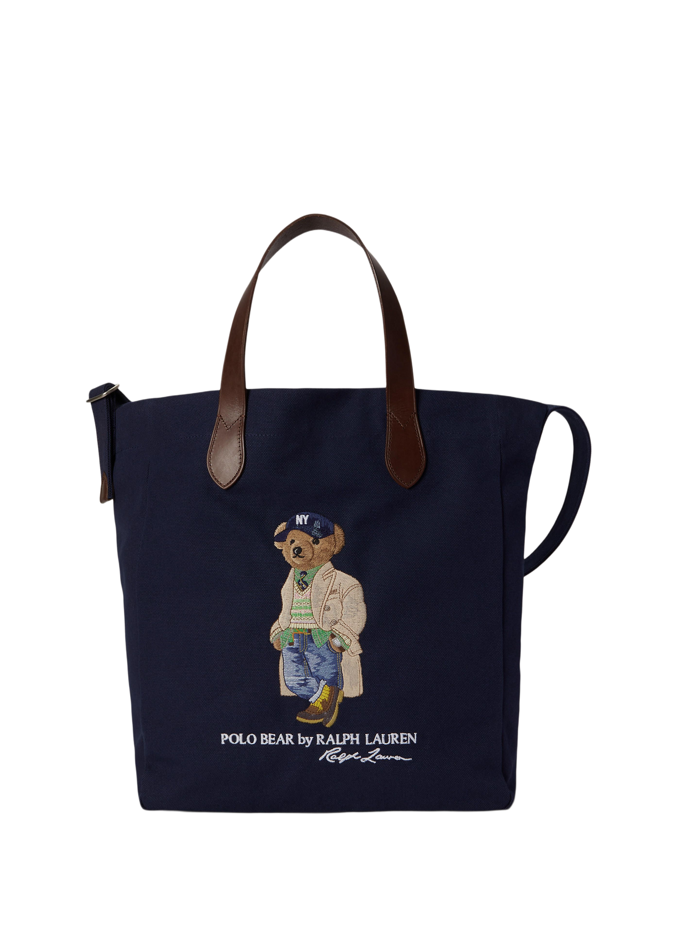 Sac shopping en coton POLO RALPH LAUREN Bleu