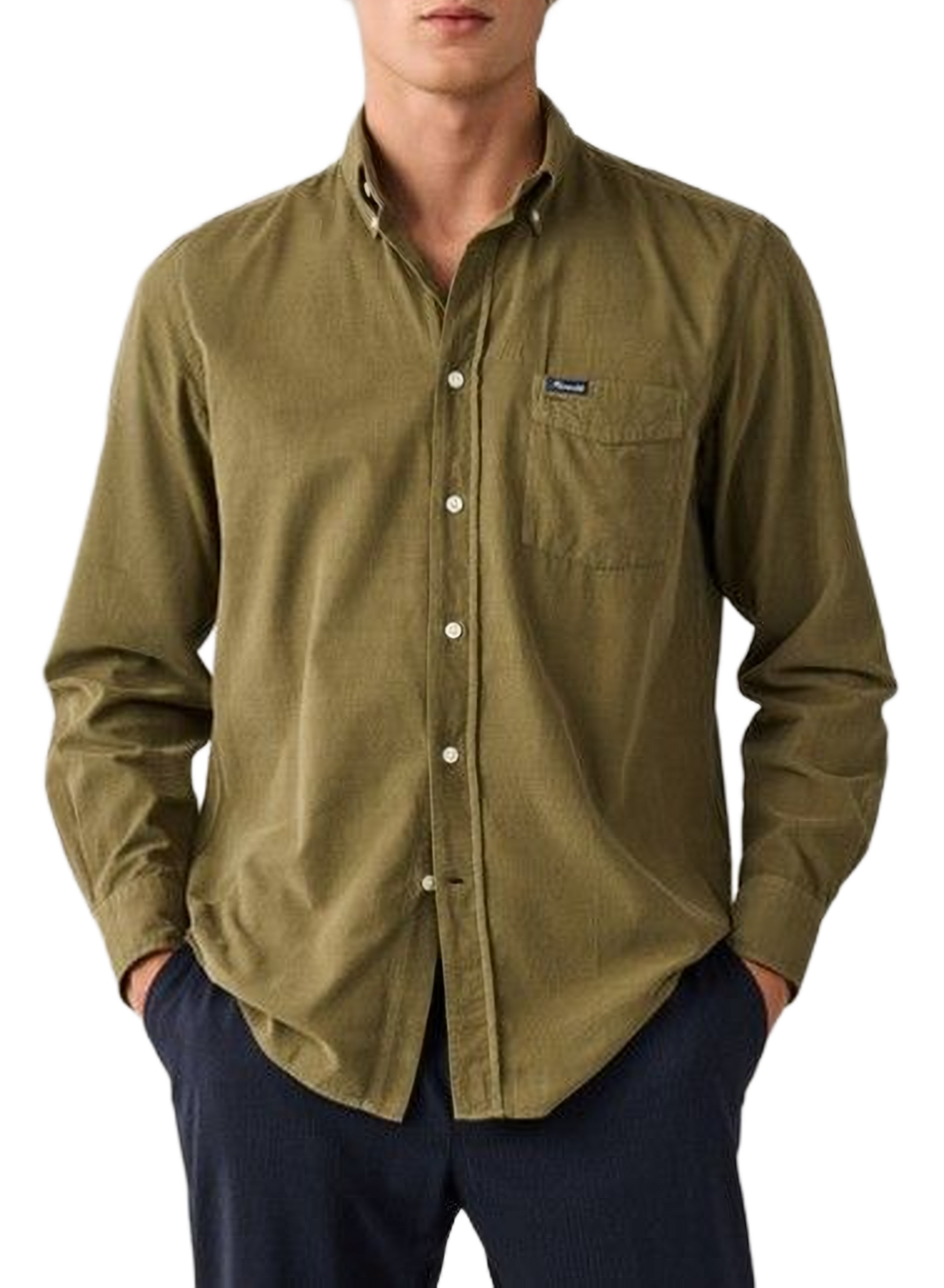 Chemise col classique manches contrastantes en coton FACONNABLE Beige