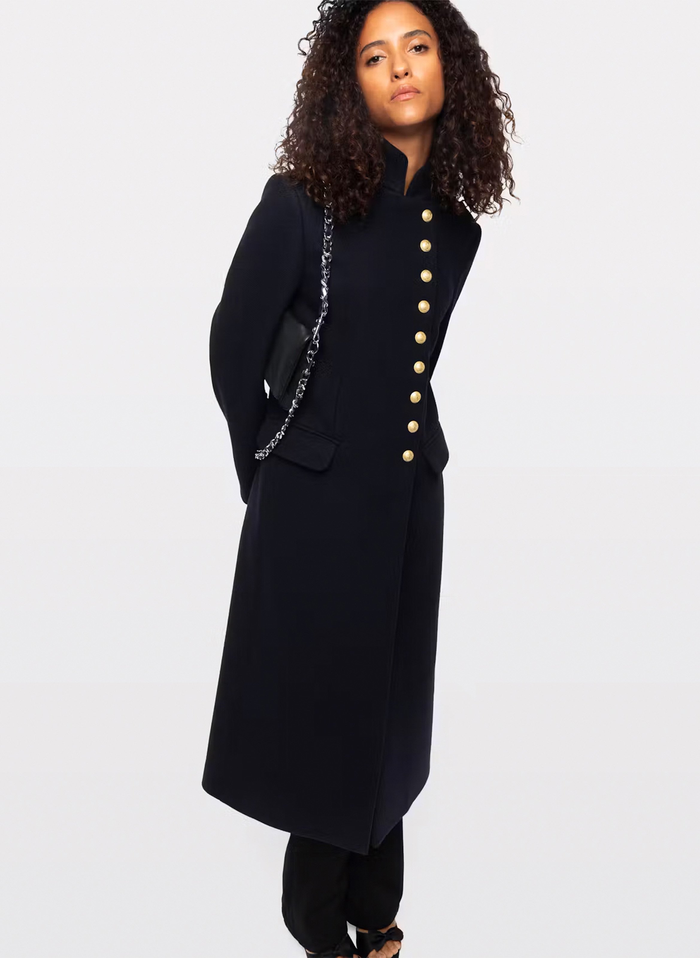 Meril jas met opstaande kraag van gemengde wol ZADIG&VOLTAIRE Blauw