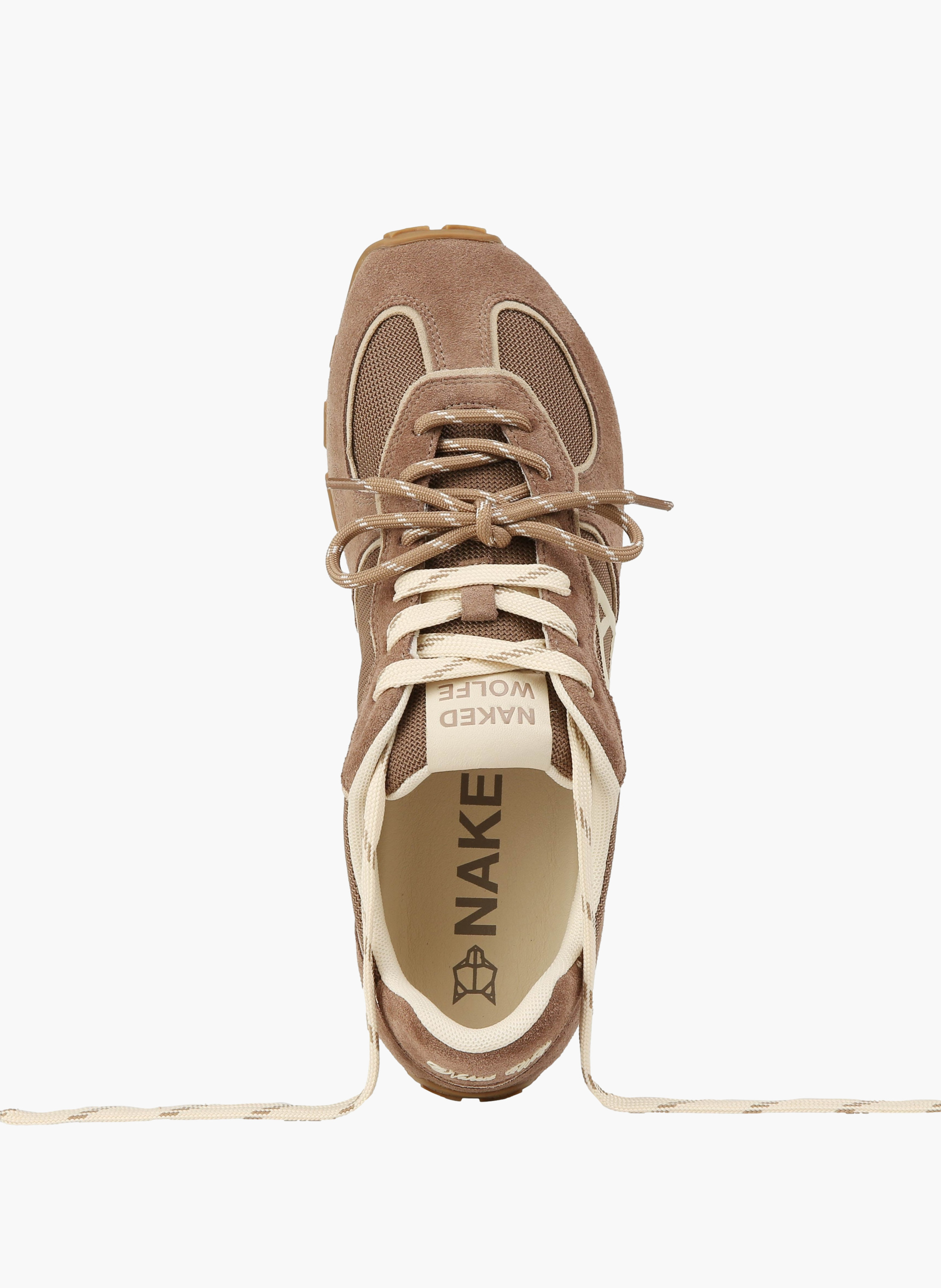 Baskets lightning en mesh NAKED WOLFE Marron