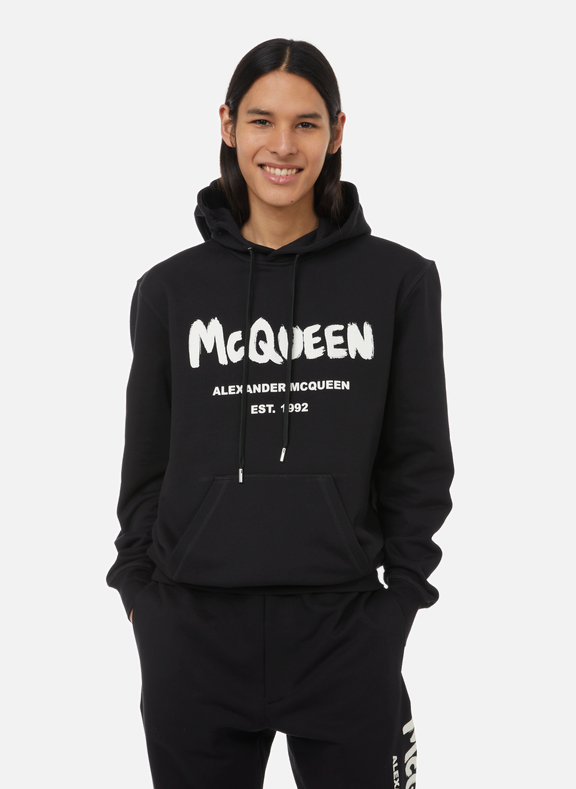 ALEXANDER MCQUEEN Cotton hoodie  Black