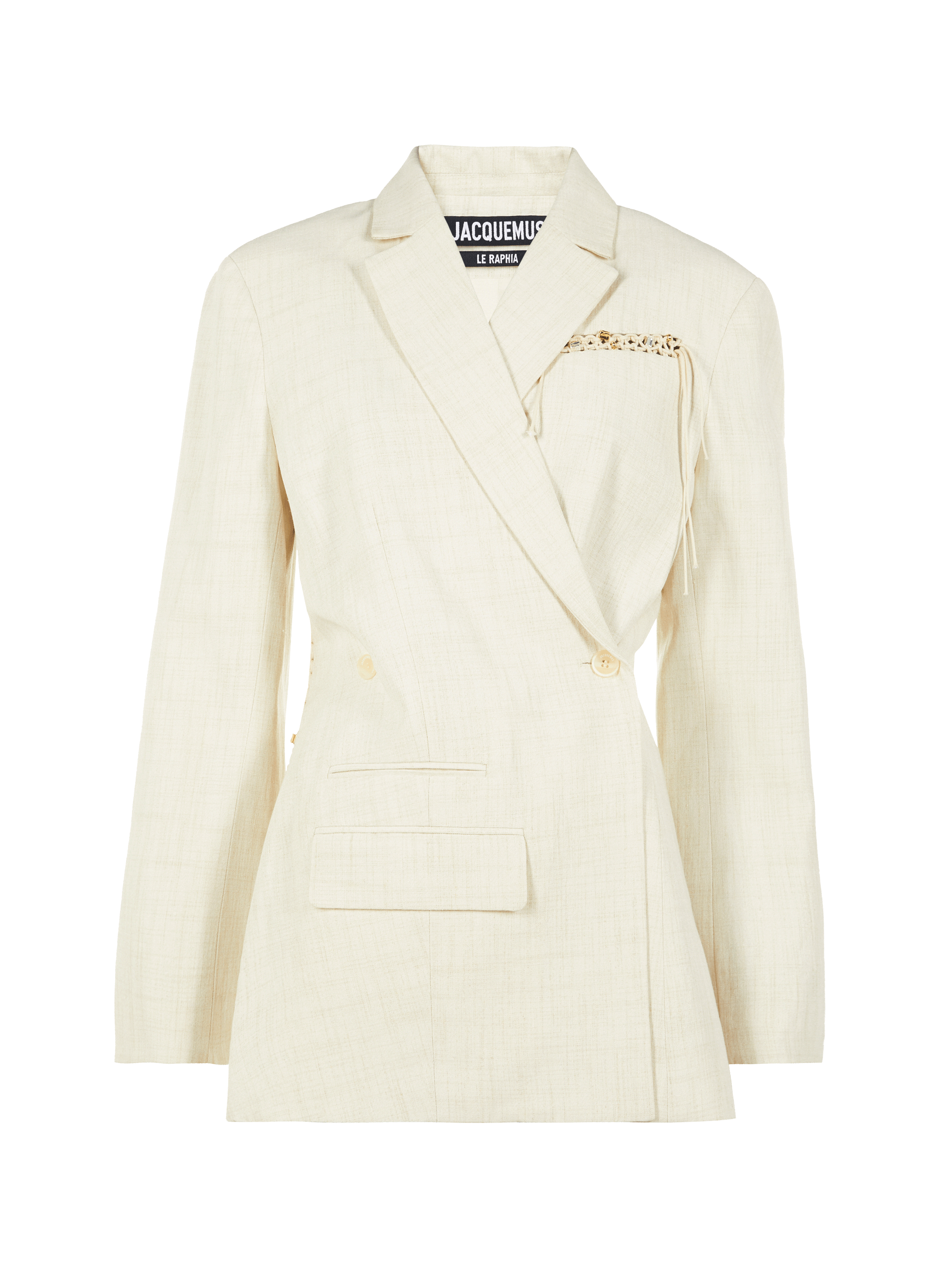 La veste Tibau brodée en lin mélangé
