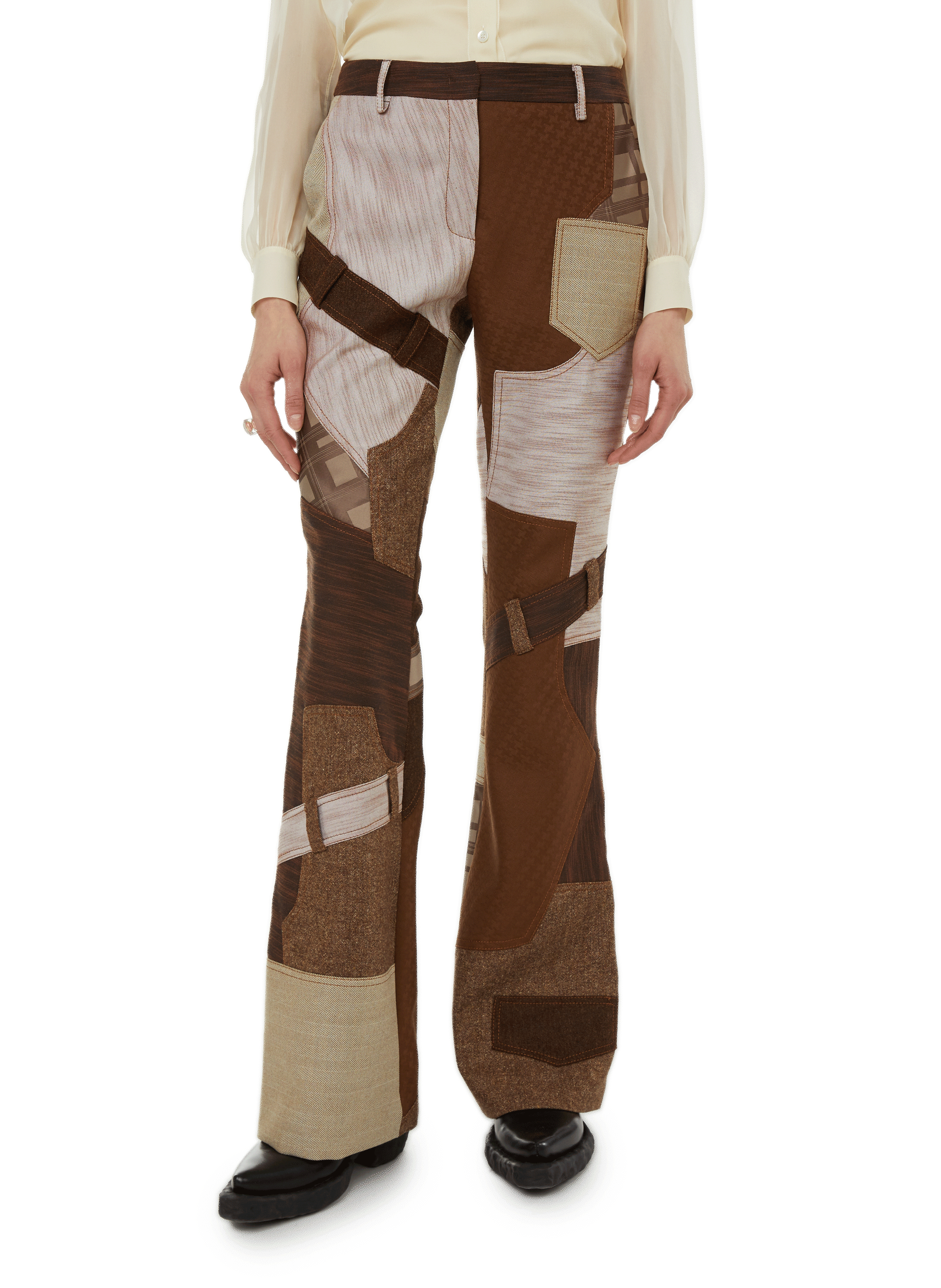 MOSCHINO Patchwork trousers Multicolour