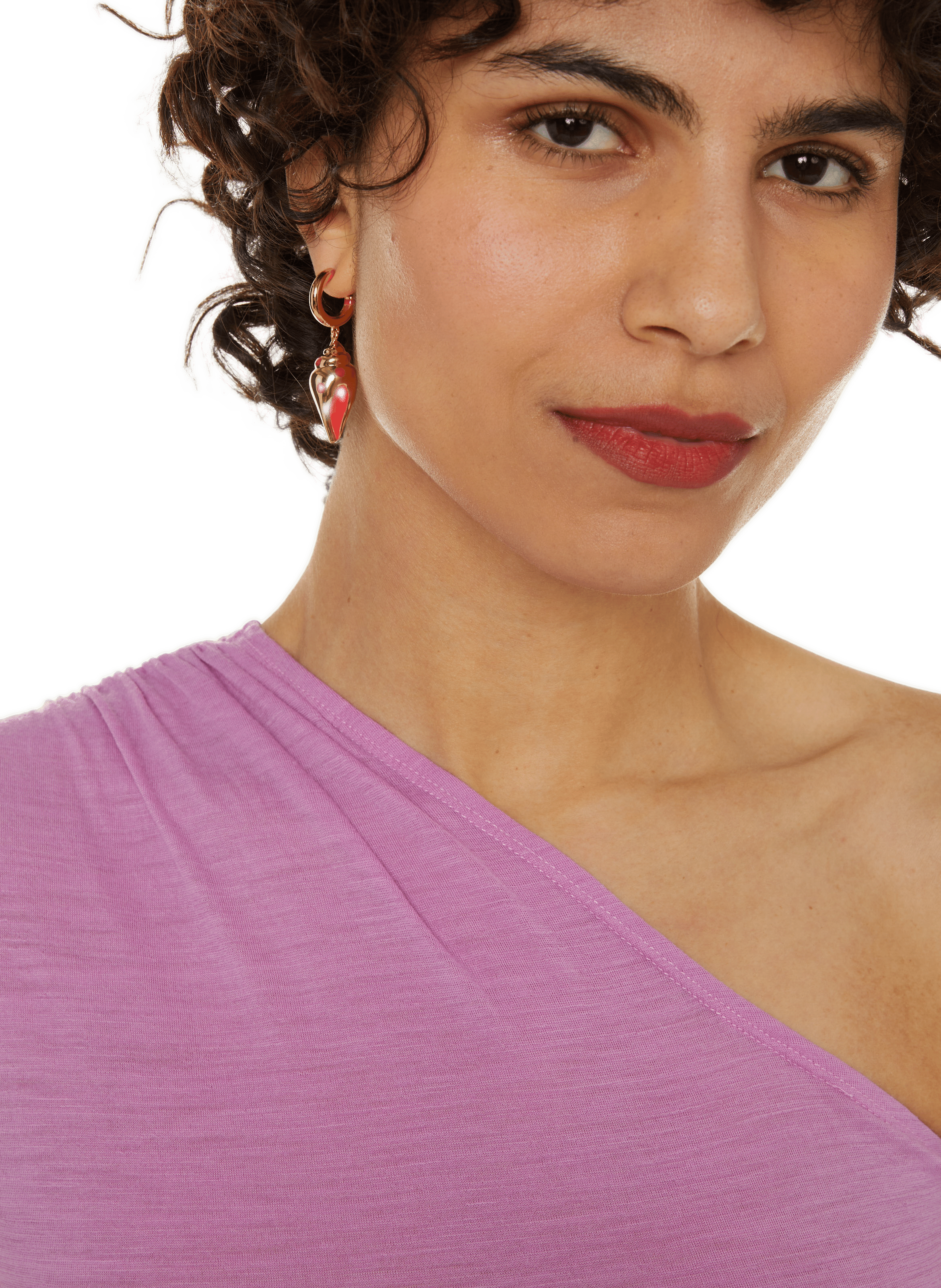 Boucles d'oreilles asymétrique coquillage AURELIE BIDERMANN Multicolore