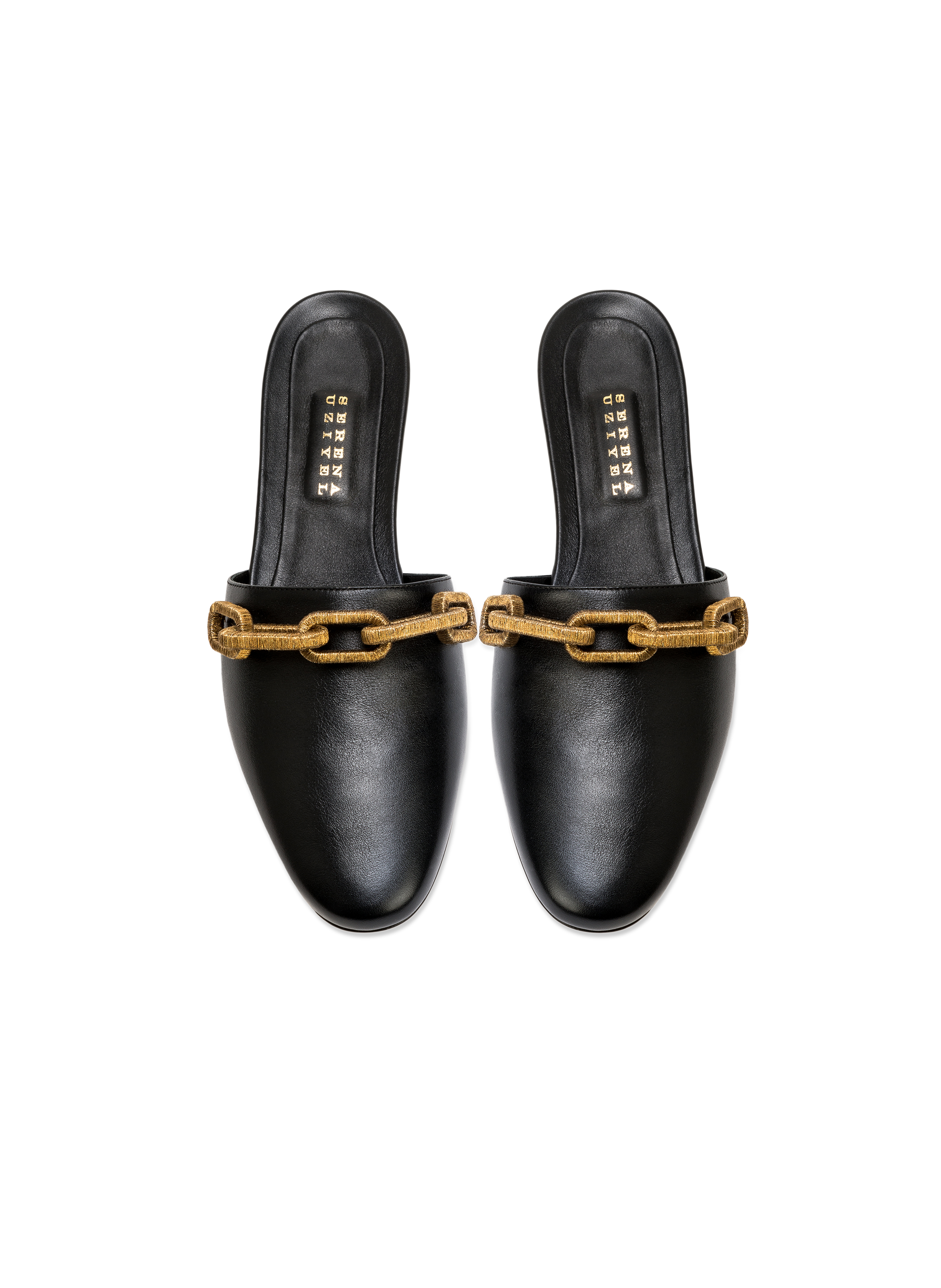 Mule plate noir catena SERENA UZIYEL Noir