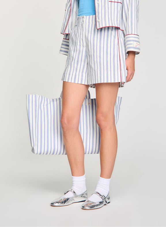 Short à rayures Bleu by SANDRO SANDRO Short à rayures Bleu