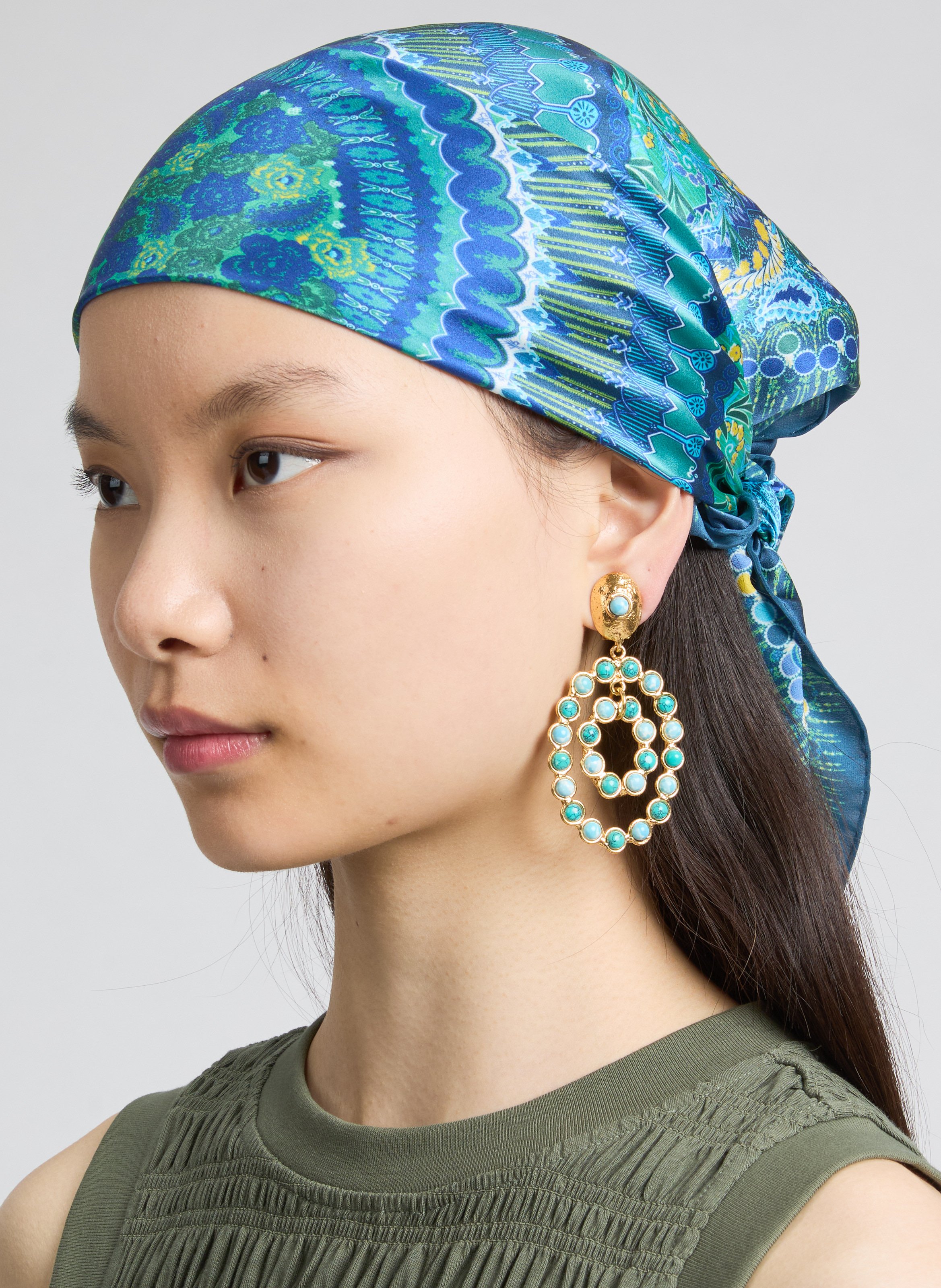 Boucles d'oreille Gina SYLVIA TOLEDANO Bleu