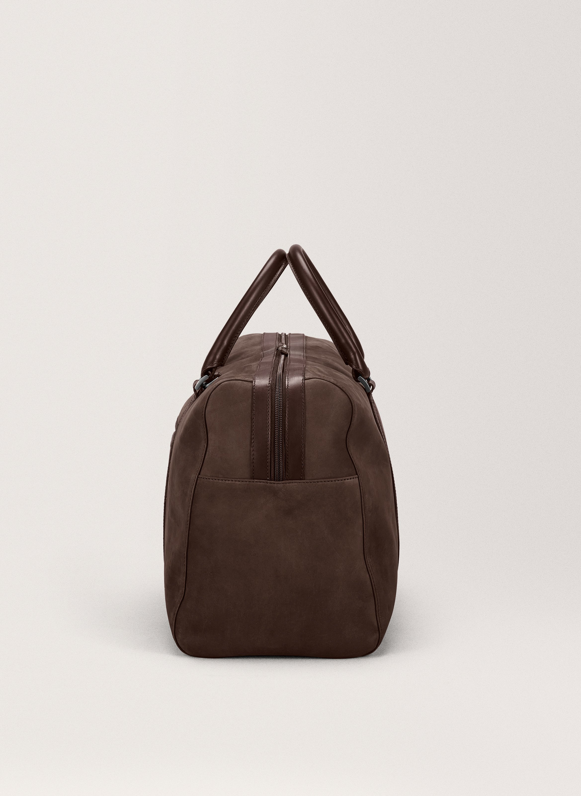 Sac de week-end 'compact weekender' en cuir nubuck CARL FRIEDRIK Marron