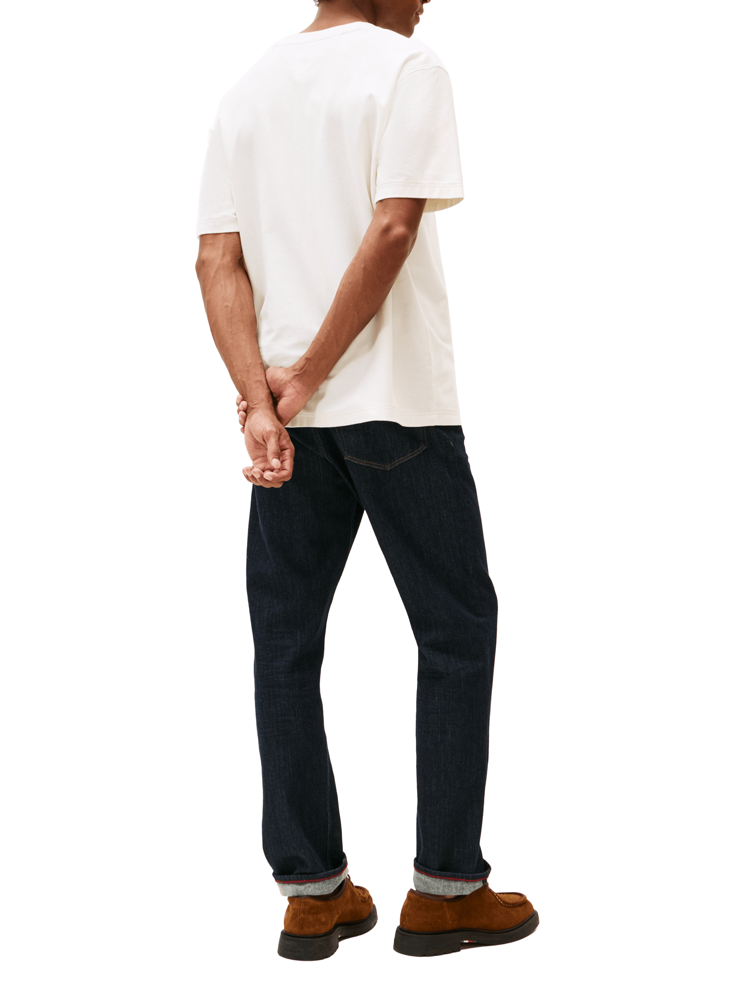 Printed cotton T-shirt TOMMY HILFIGER Beige