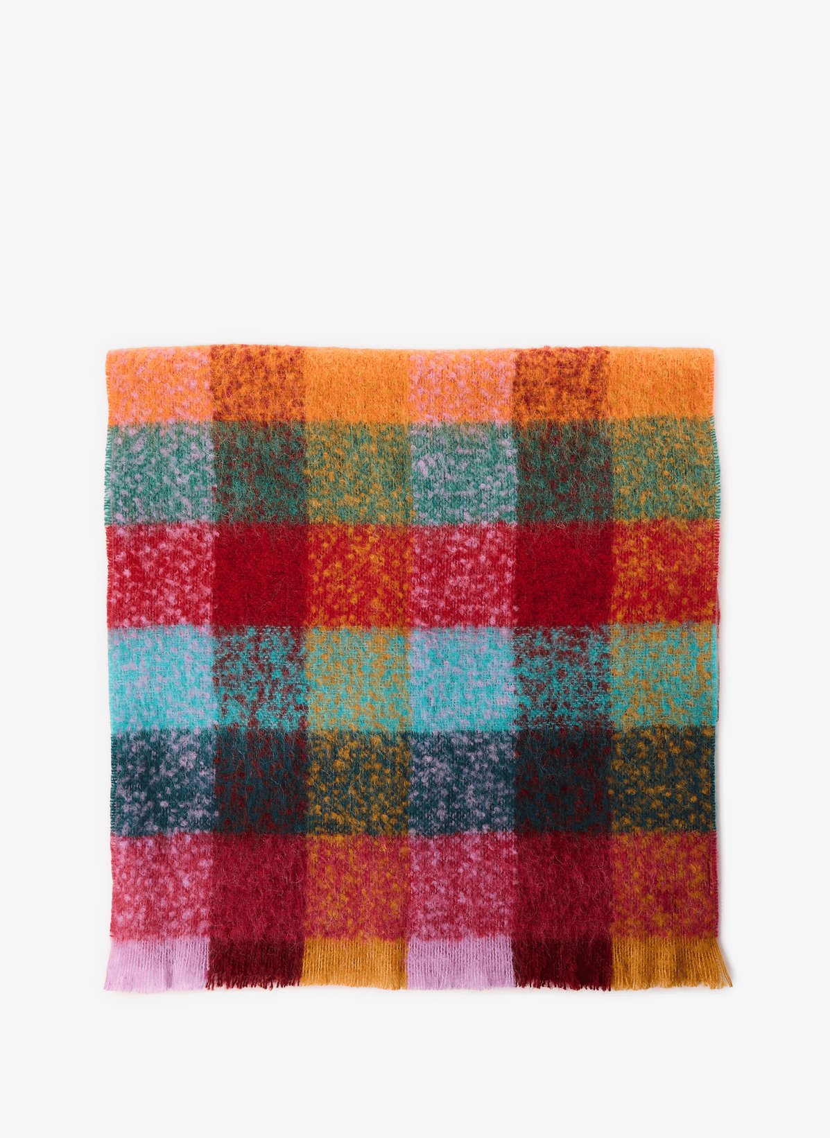 Au Printemps Paris Echarpe À Carreaux Muesli In Multi