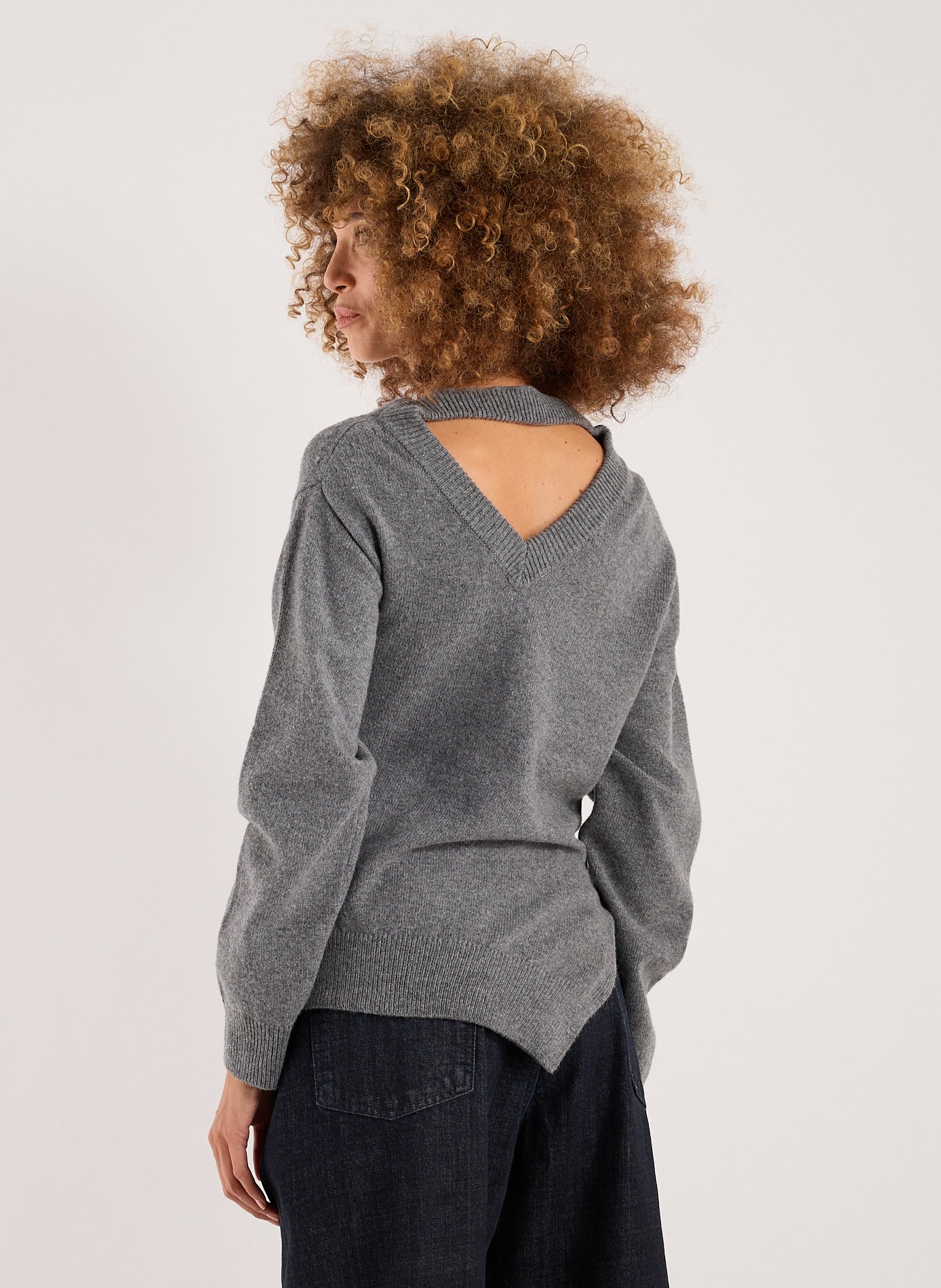 Deconstructed reversible sweater ROHE FRAMES Grey