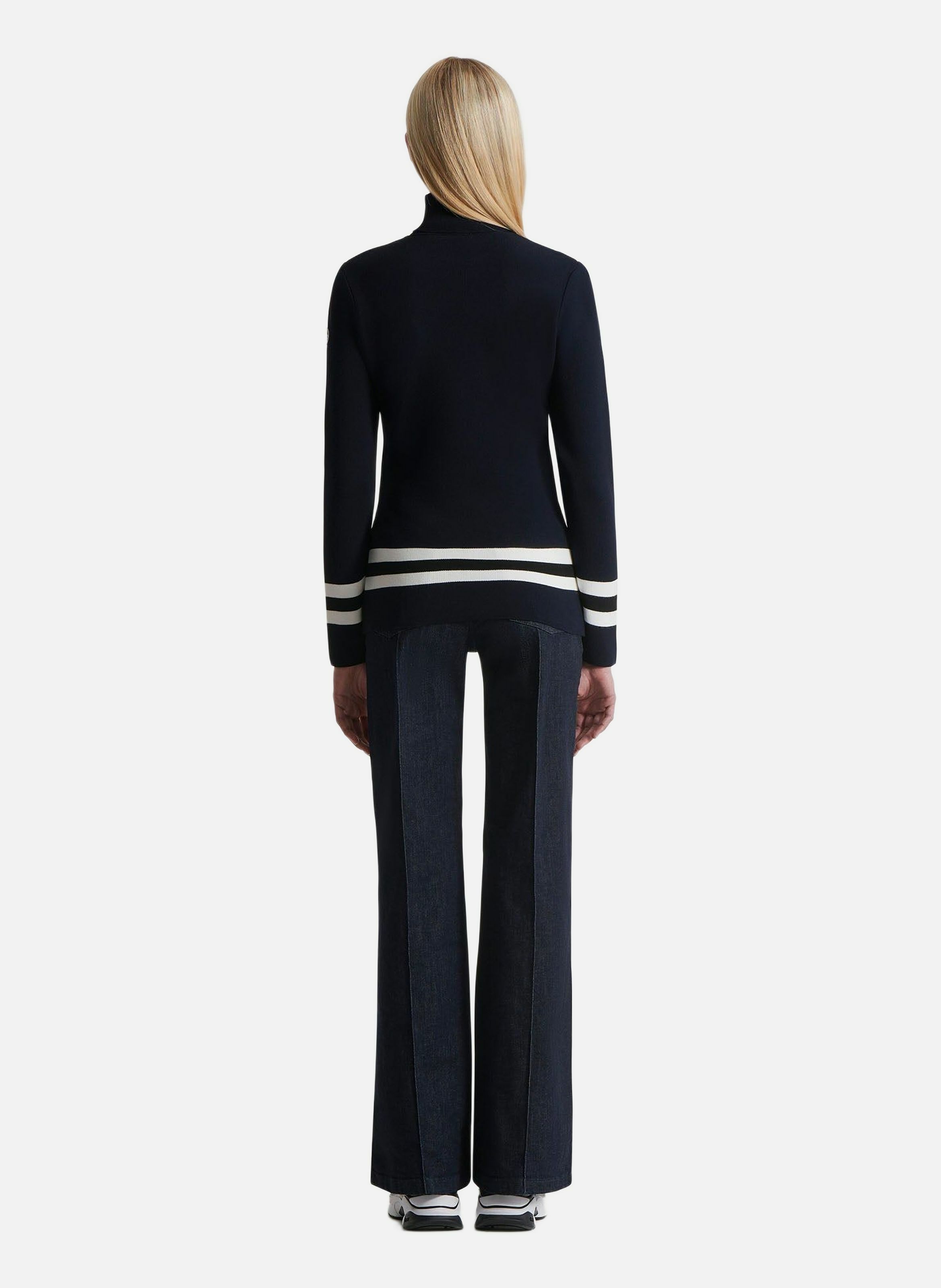 Pull judith col roulé coupe ajustée FUSALP Bleu