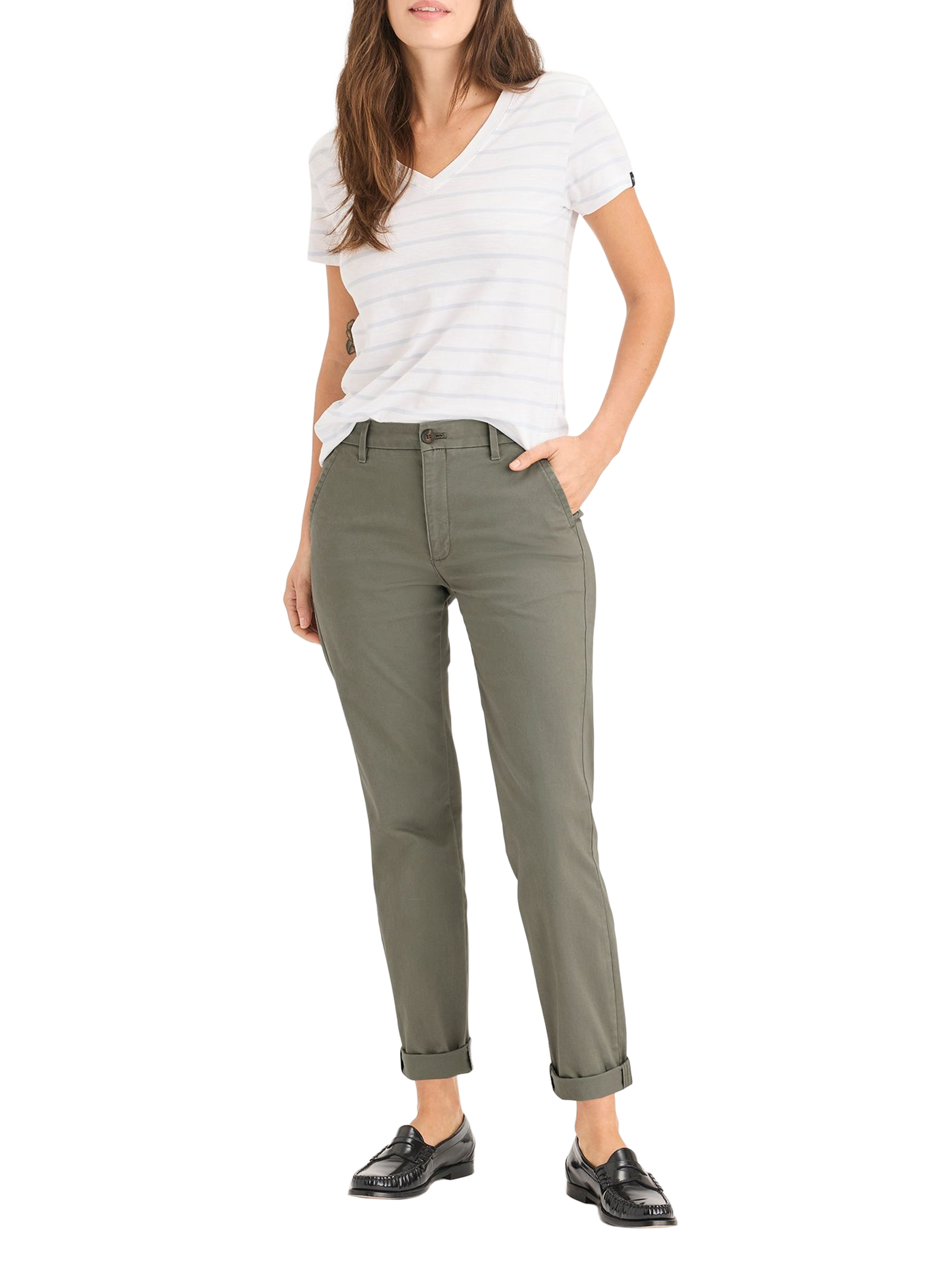 Pantalon en coton DOCKERS Kaki