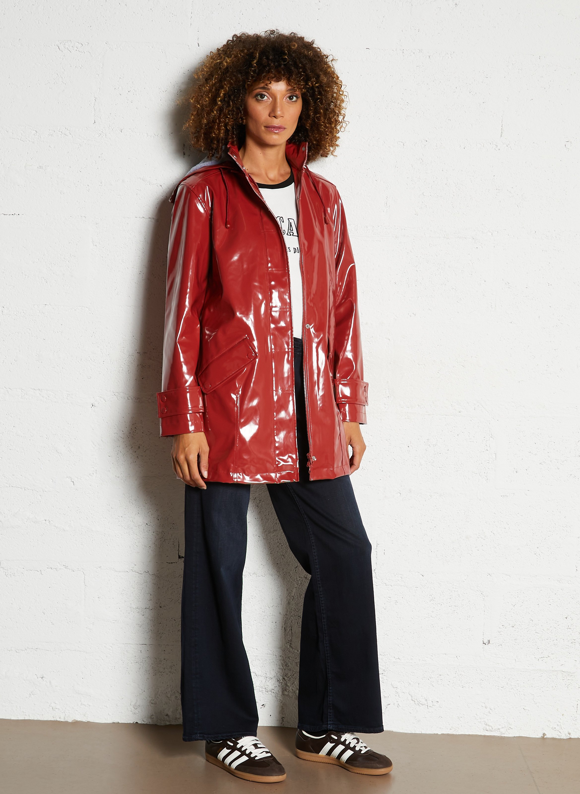 Imperméable à capuche vernis maé ARMOR-LUX Rouge