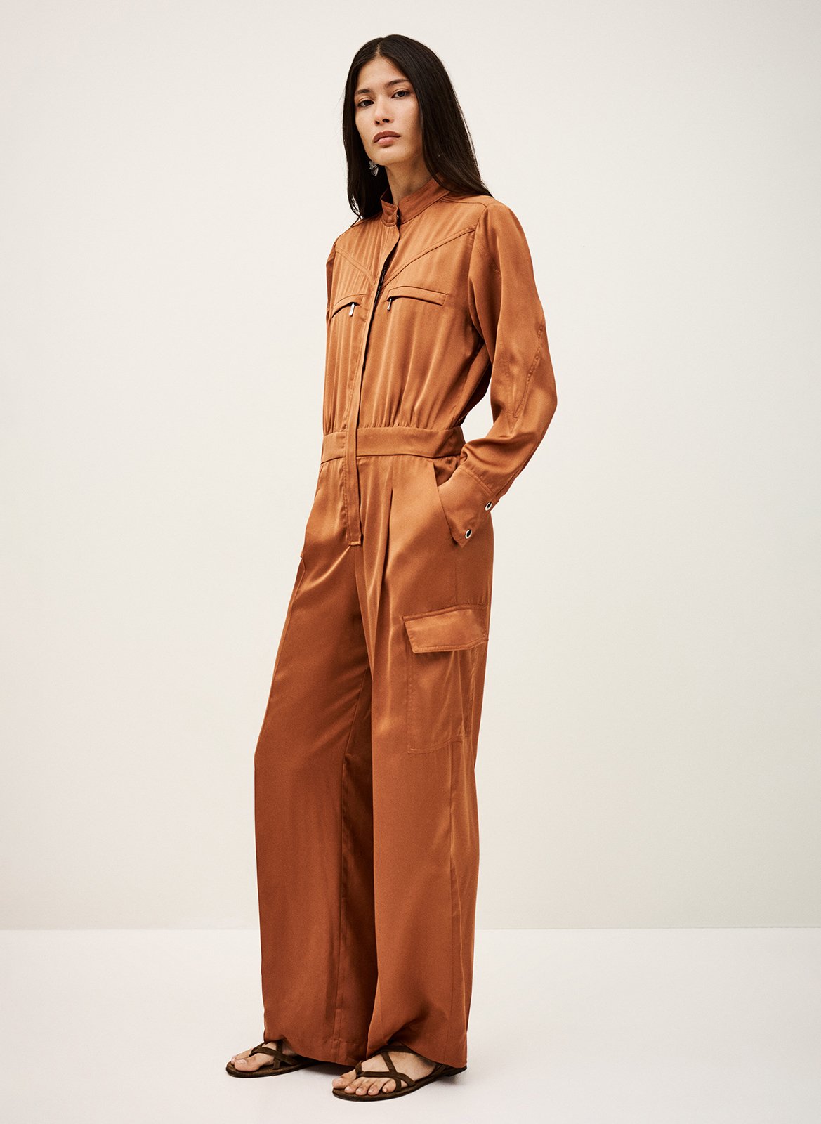 Combinaison droite satinée carmy BA&SH Rose