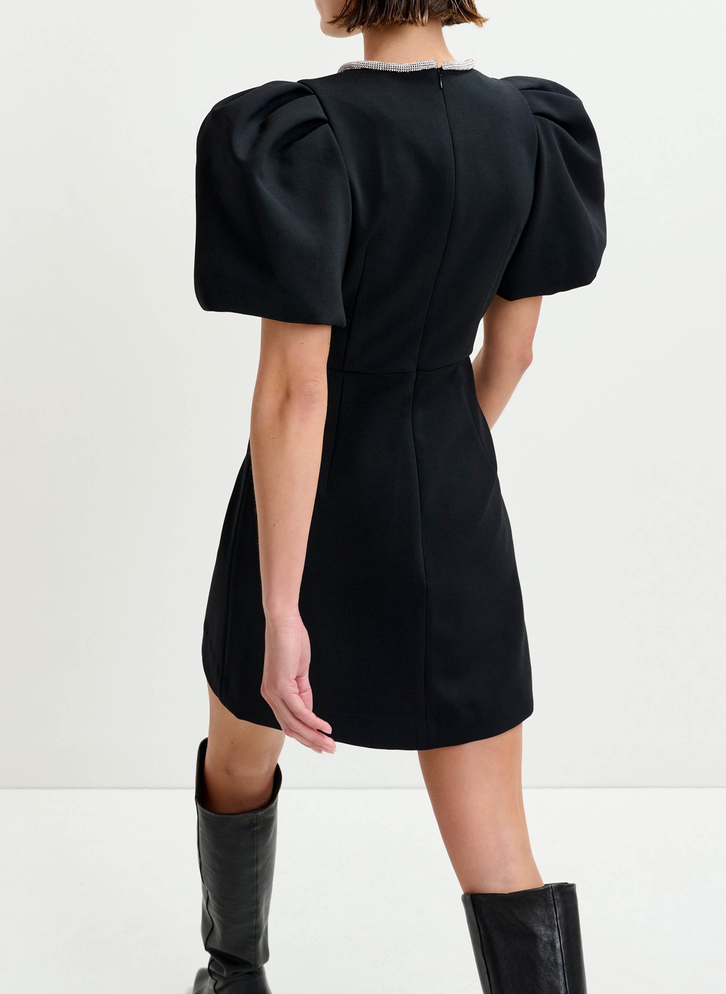 Robe courte col rond ijingle ESSENTIEL ANTWERP Noir