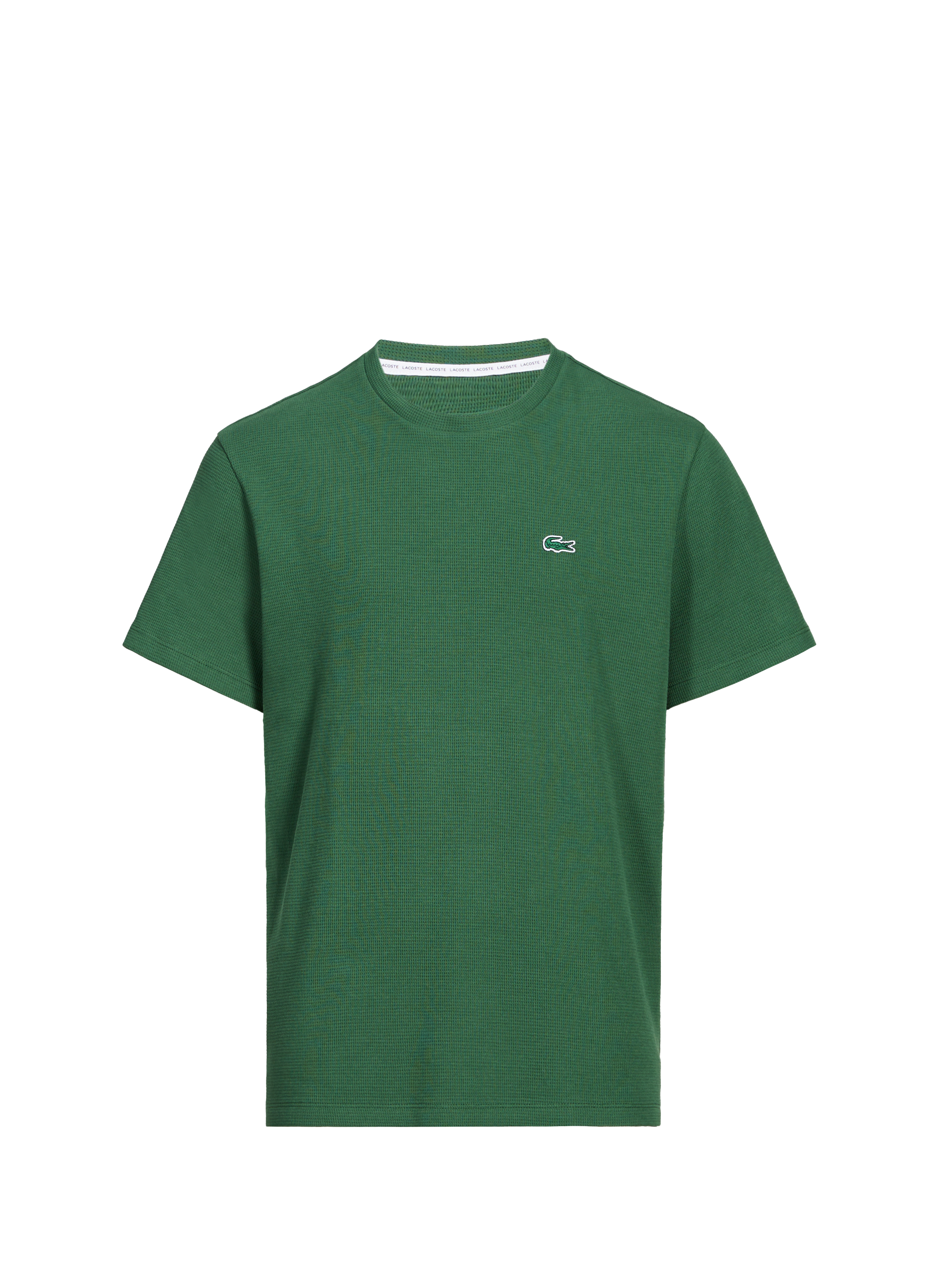 LACOSTE T-shirt col rond en coton  Vert