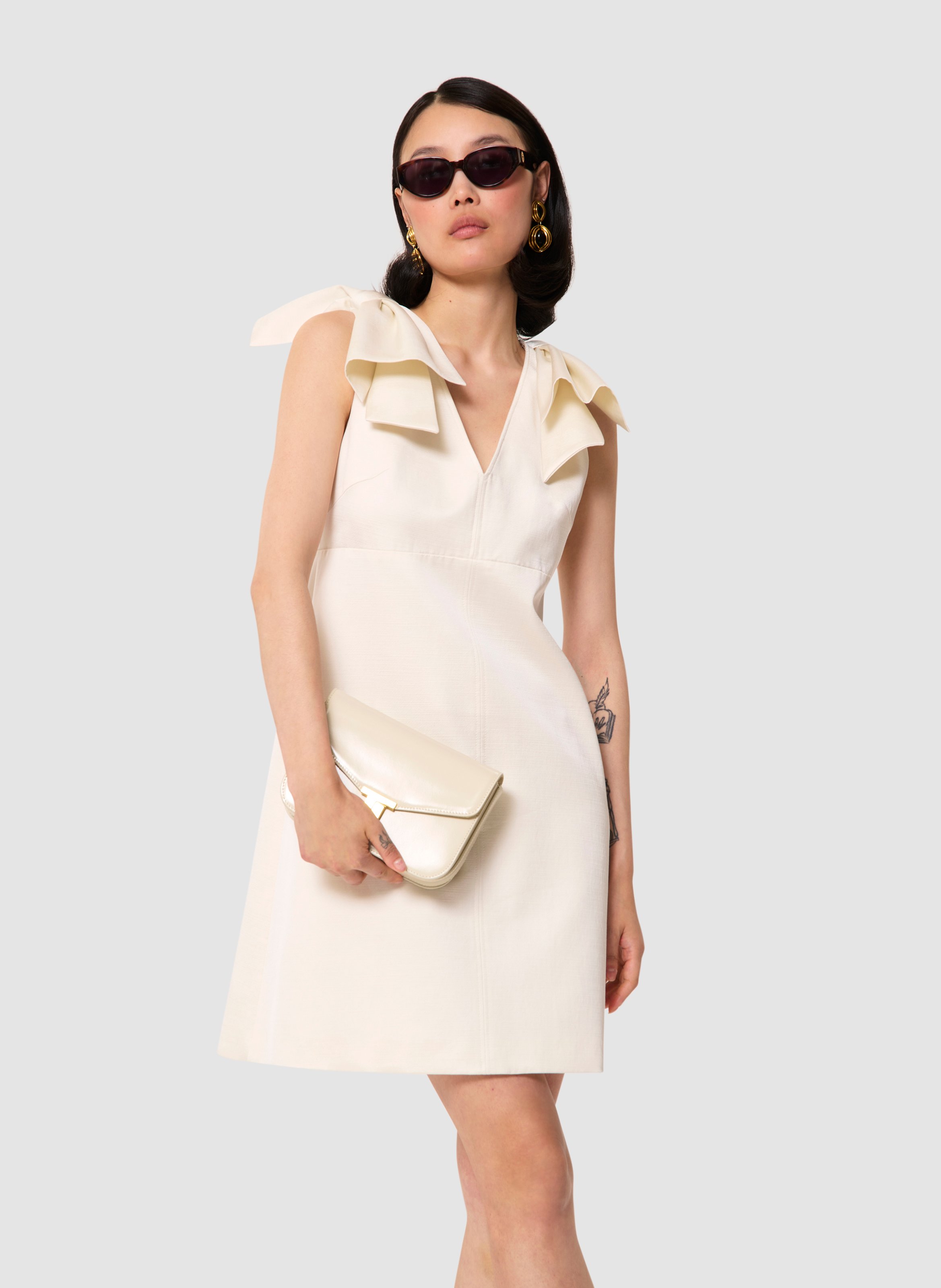 Robe remarquable TARA JARMON Blanc