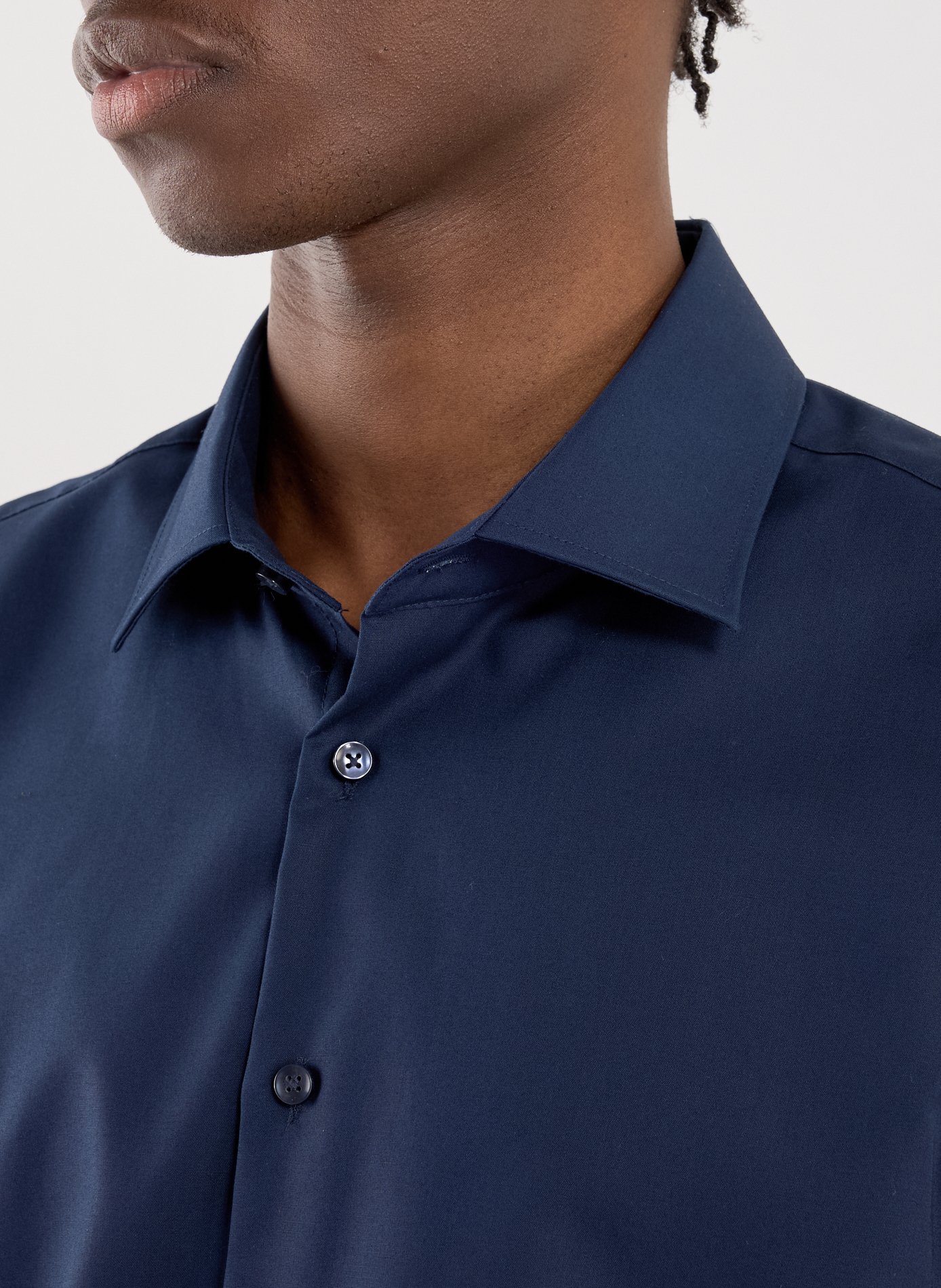 Chemise slim à col classique en coton SEIDENSTICKER Bleu