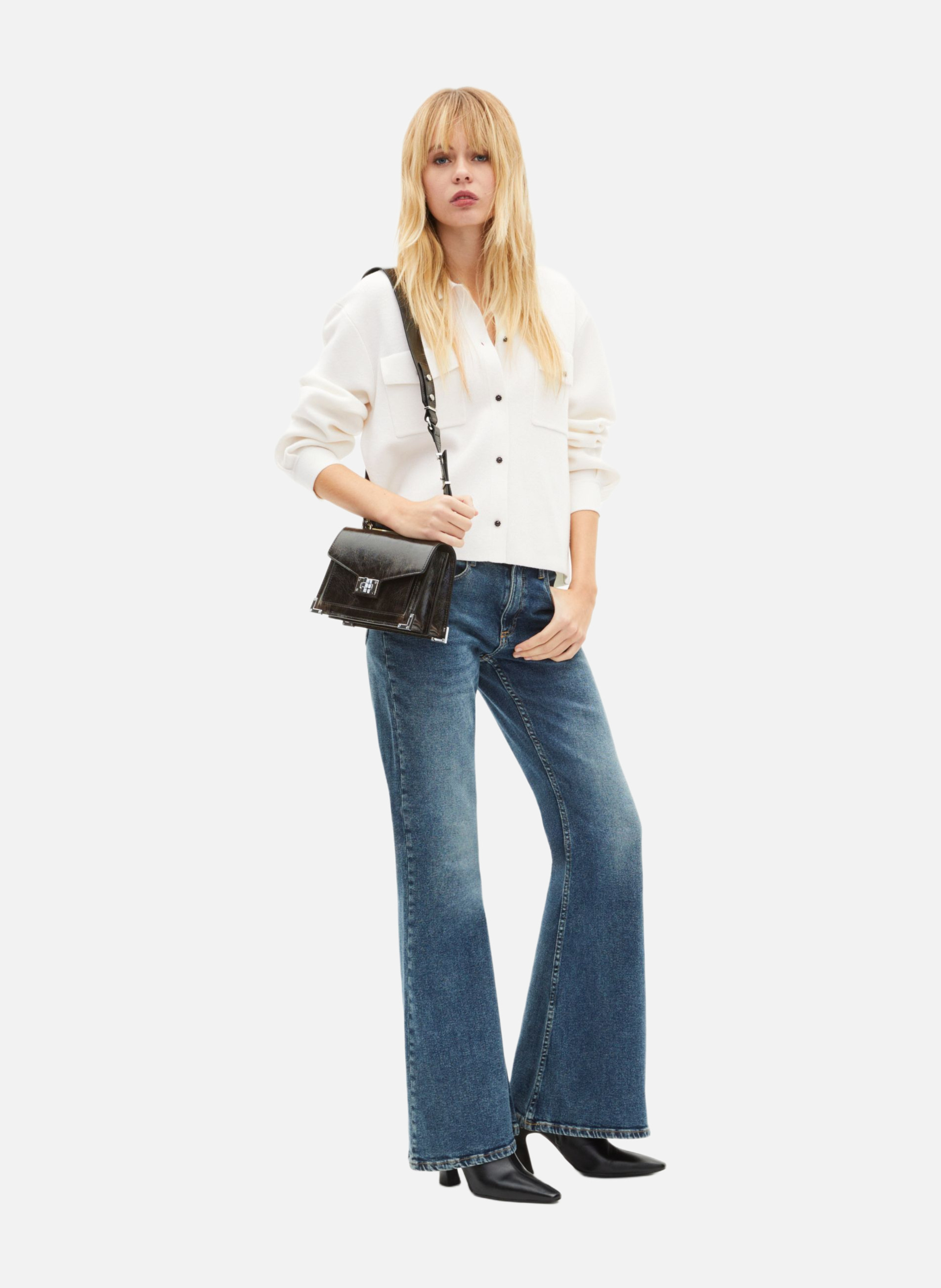 Sac emily en cuir craquelé THE KOOPLES Marron