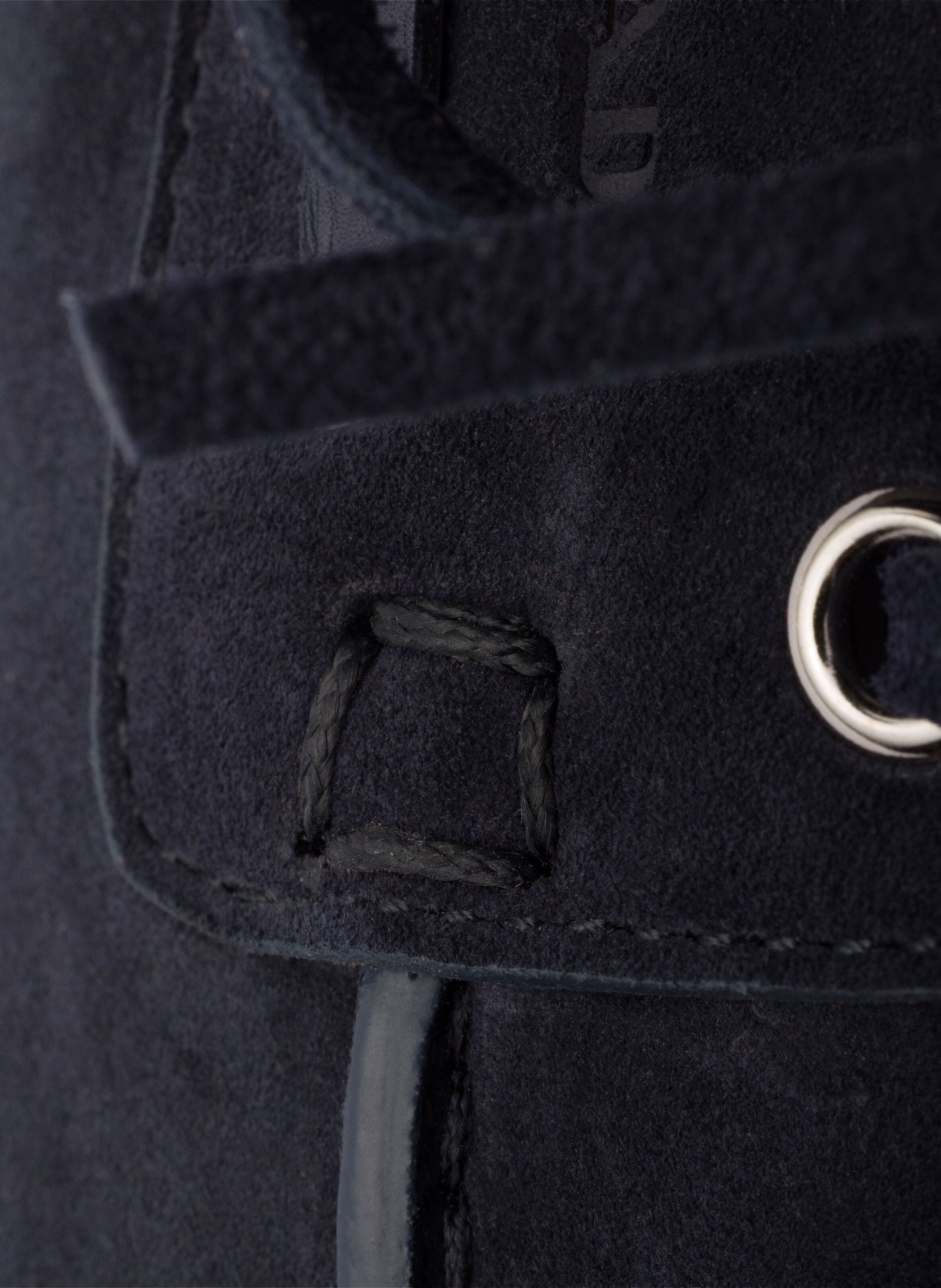 Souliers bateau en veau velours avec lacets PRADA Bleu