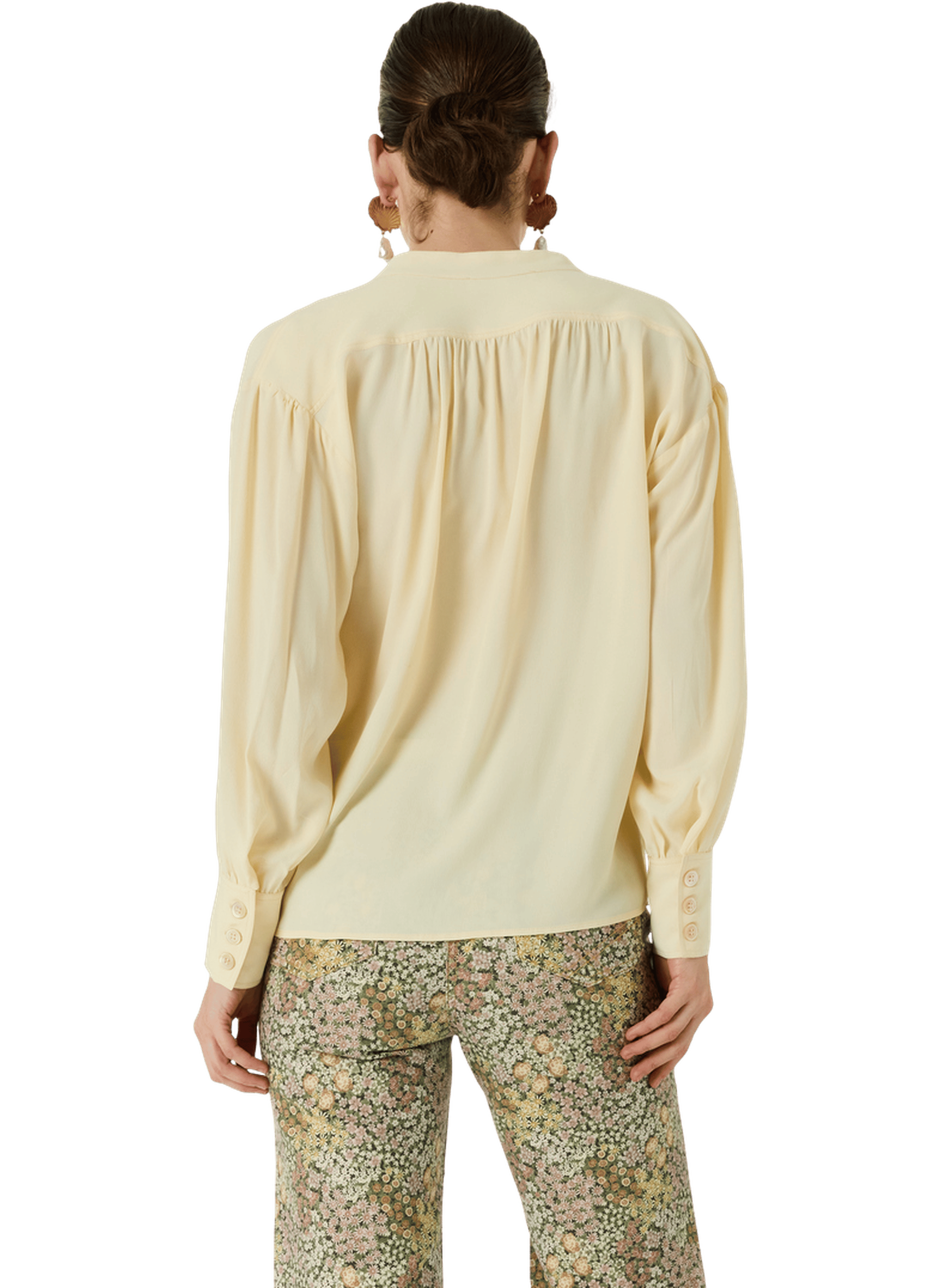 Blouse fluide à col tunisien - cezanne GERARD DAREL Jaune